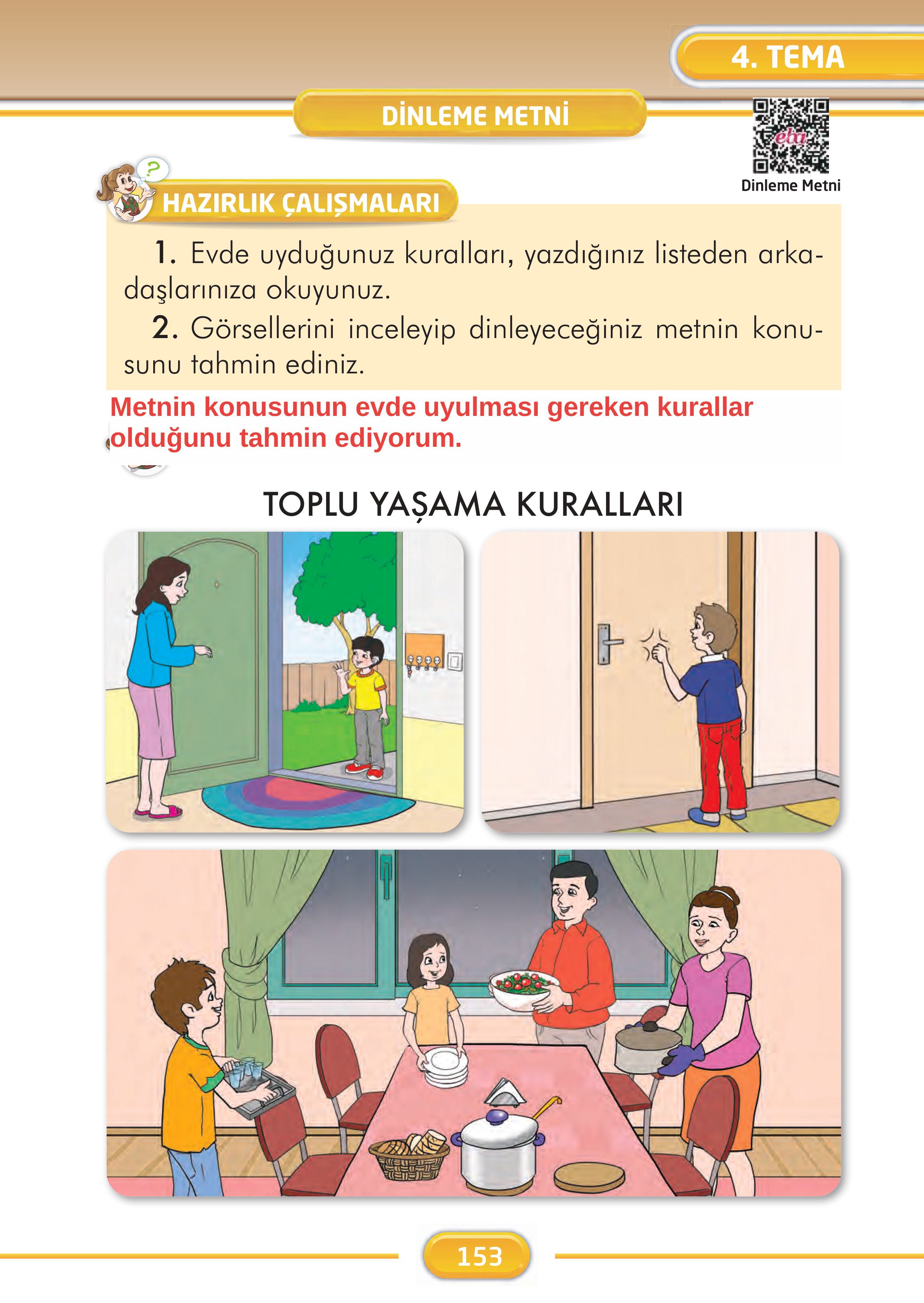 2. Sınıf Kare Yayınları Türkçe Ders Kitabı Sayfa 153 Cevapları 2. Sınıf Kare Yayınları Türkçe Ders Kitabı Sayfa 153 Cevapları