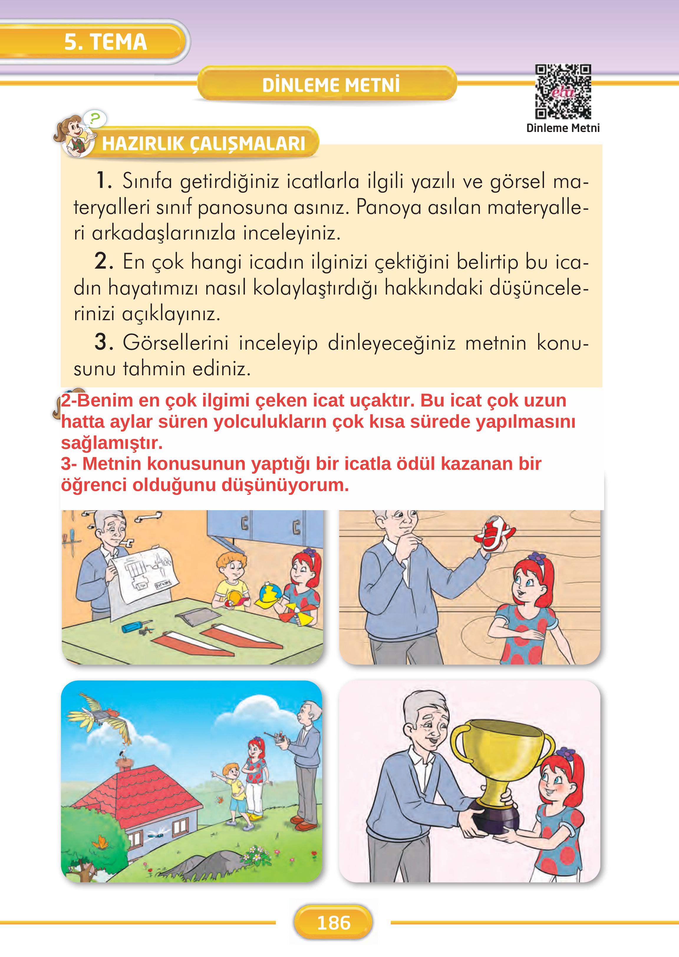 2. Sınıf Kare Yayınları Türkçe Ders Kitabı Sayfa 186 Cevapları 2. Sınıf Kare Yayınları Türkçe Ders Kitabı Sayfa 186 Cevapları