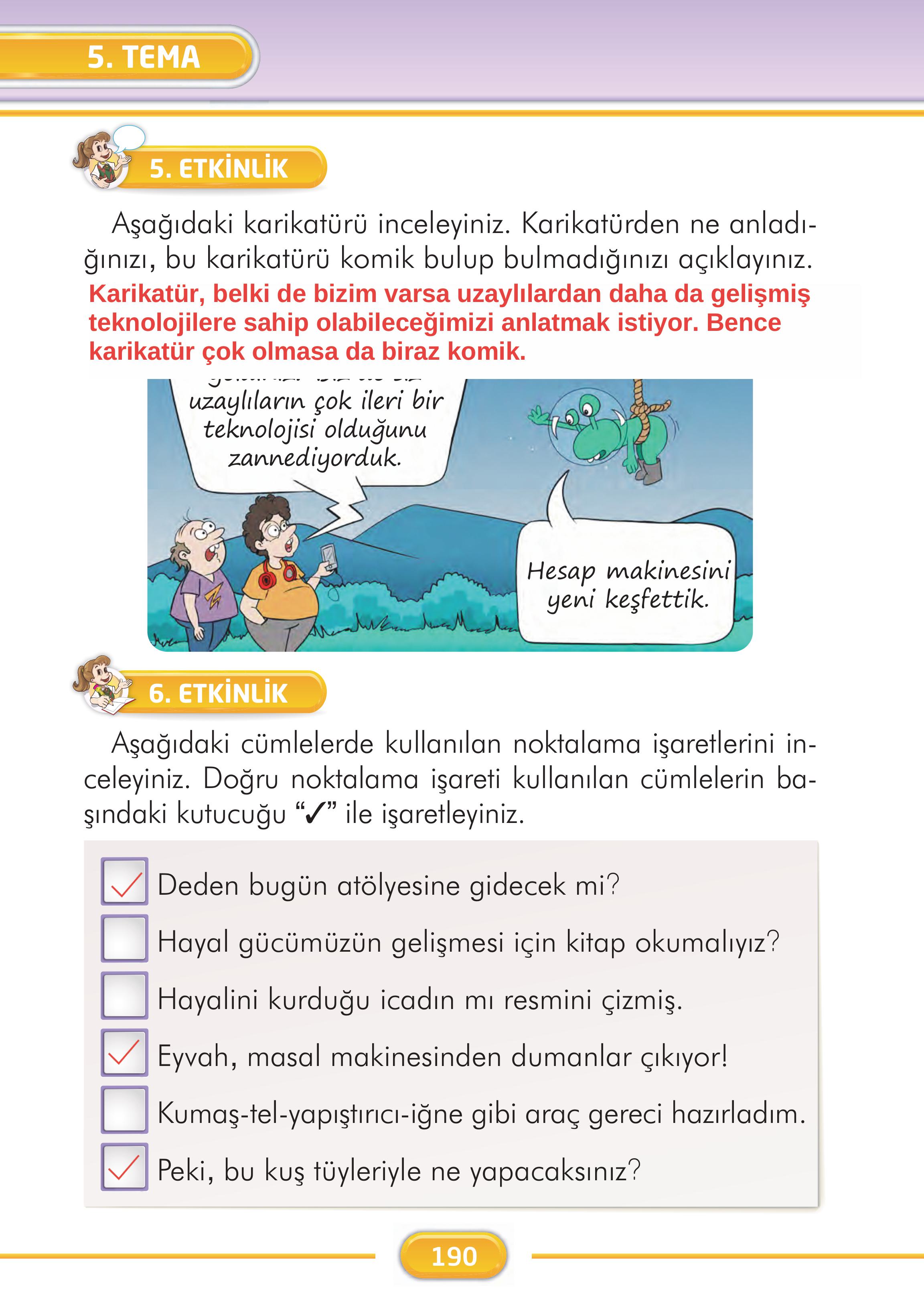 2. Sınıf Kare Yayınları Türkçe Ders Kitabı Sayfa 190 Cevapları 2. Sınıf Kare Yayınları Türkçe Ders Kitabı Sayfa 190 Cevapları