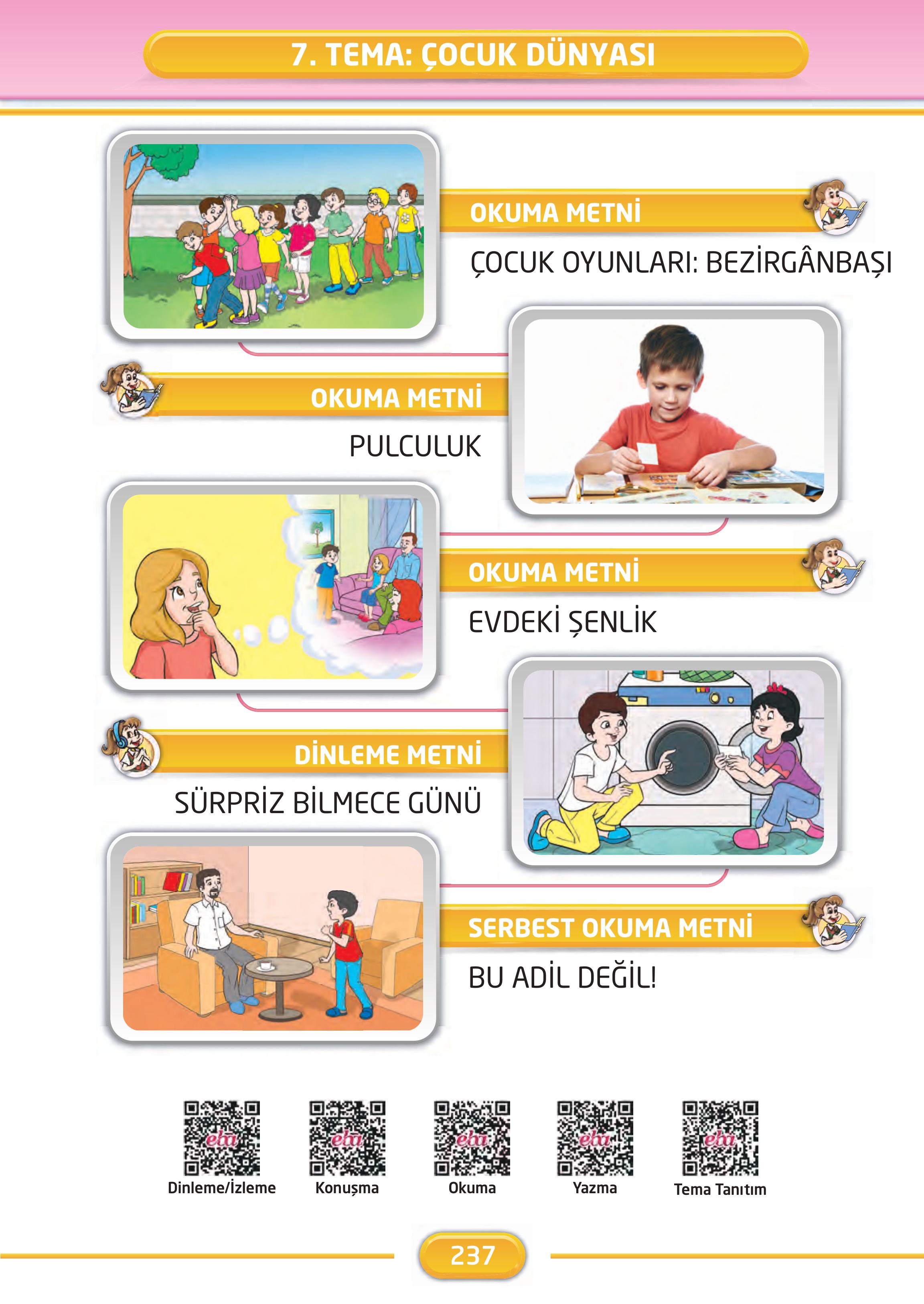 2. Sınıf Kare Yayınları Türkçe Ders Kitabı Sayfa 237 Cevapları