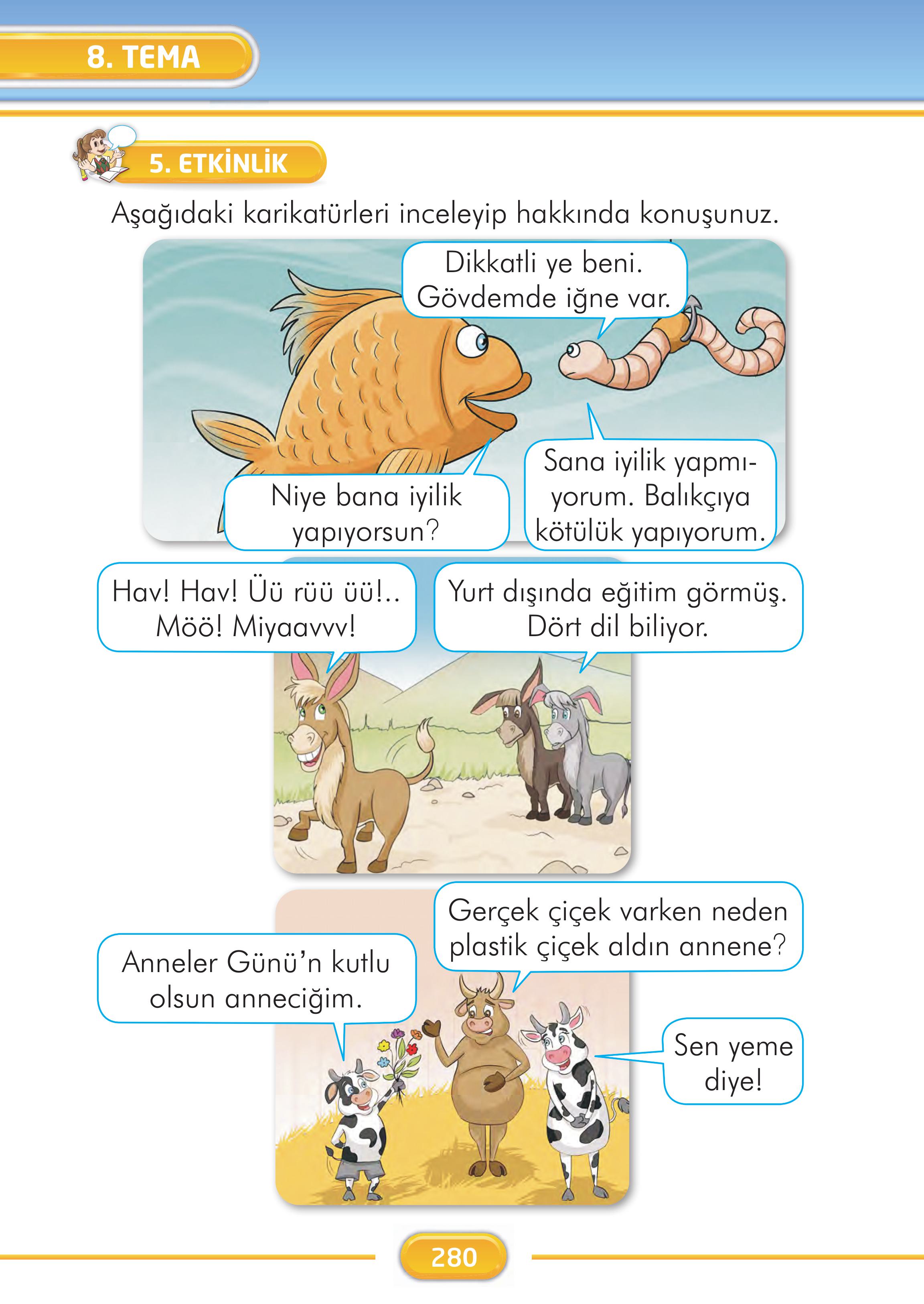 2. Sınıf Kare Yayınları Türkçe Ders Kitabı Sayfa 280 Cevapları