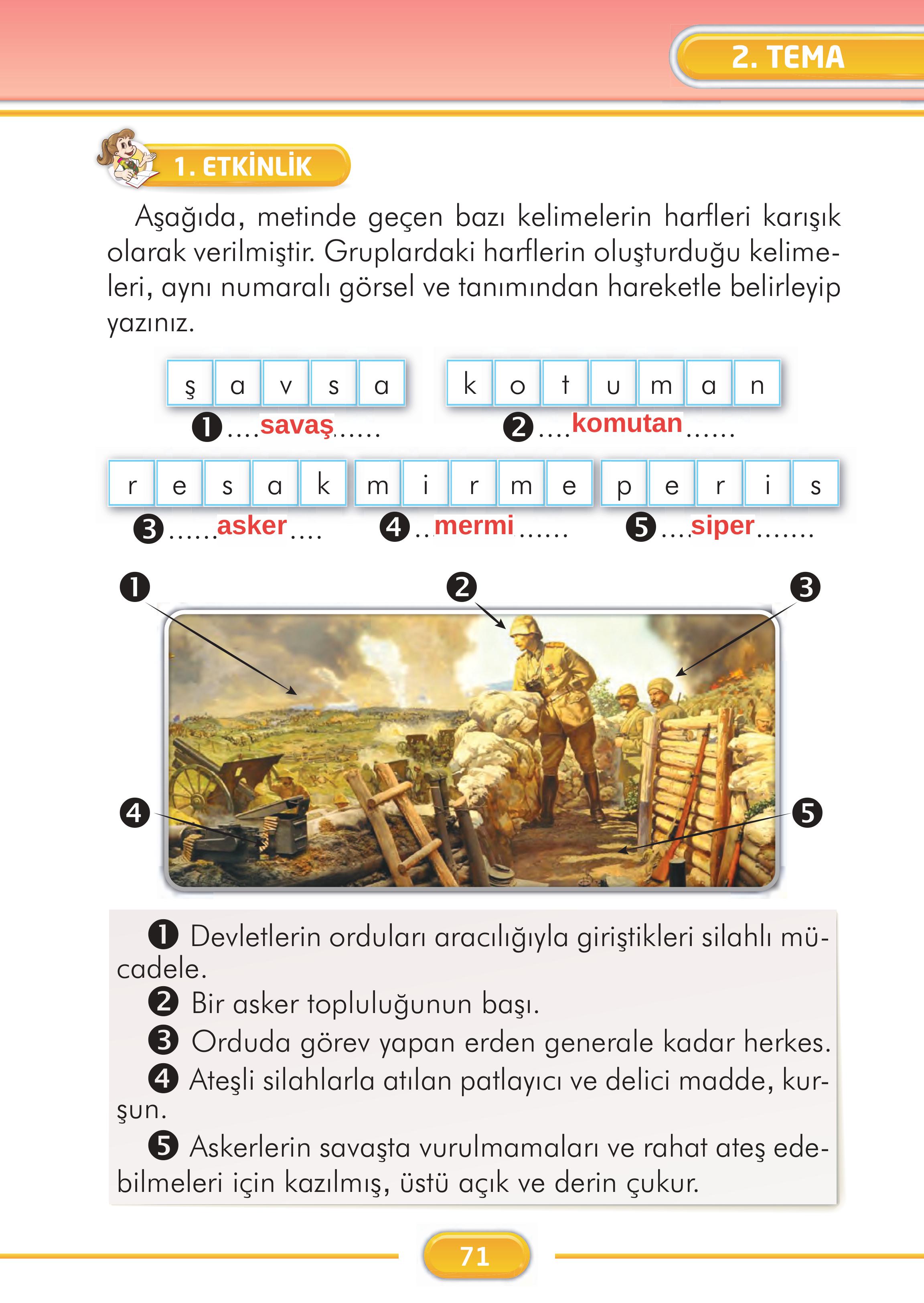 2. Sınıf Kare Yayınları Türkçe Ders Kitabı Sayfa 71 Cevapları 2. Sınıf Kare Yayınları Türkçe Ders Kitabı Sayfa 71 Cevapları