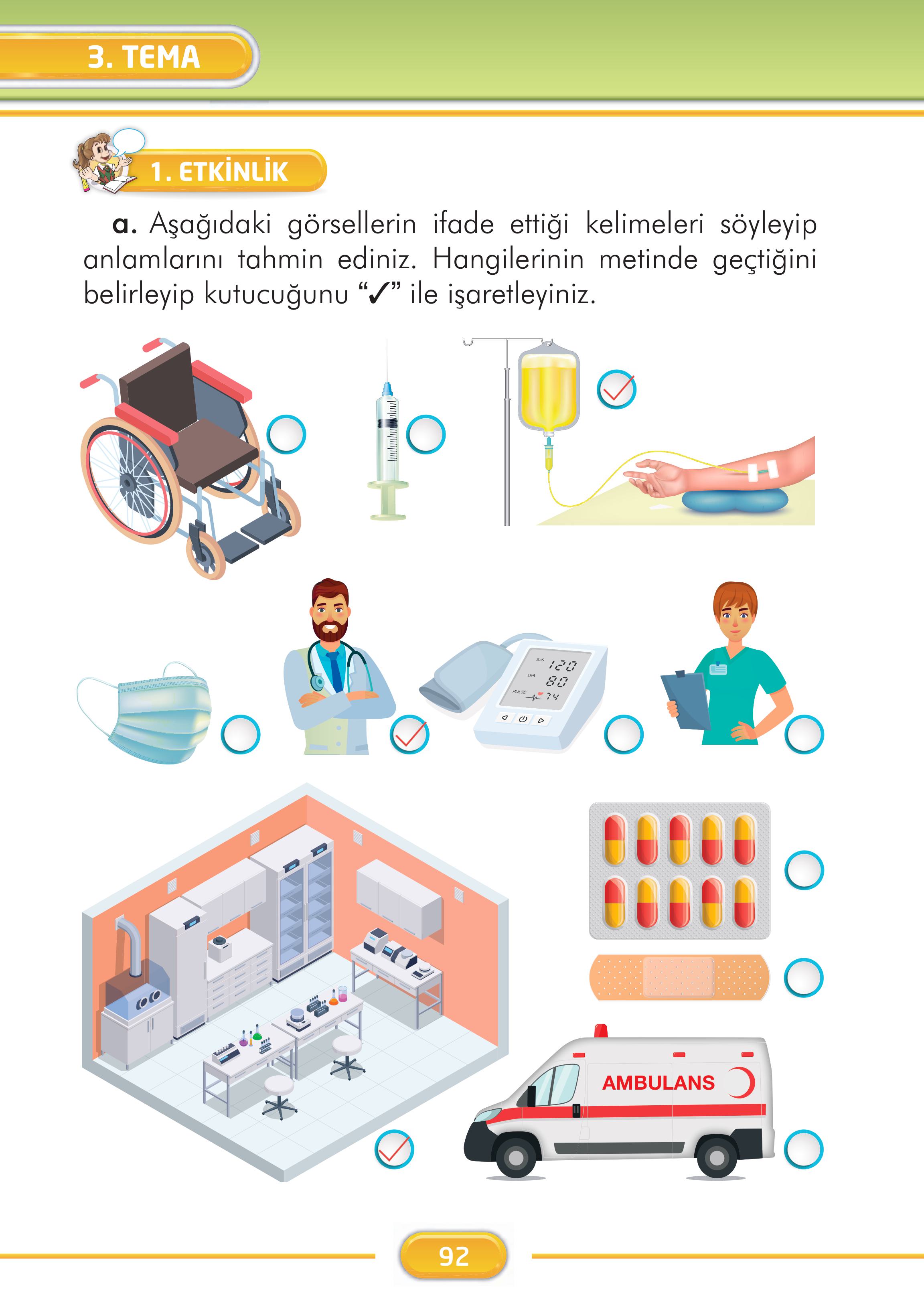2. Sınıf Kare Yayınları Türkçe Ders Kitabı Sayfa 92 Cevapları