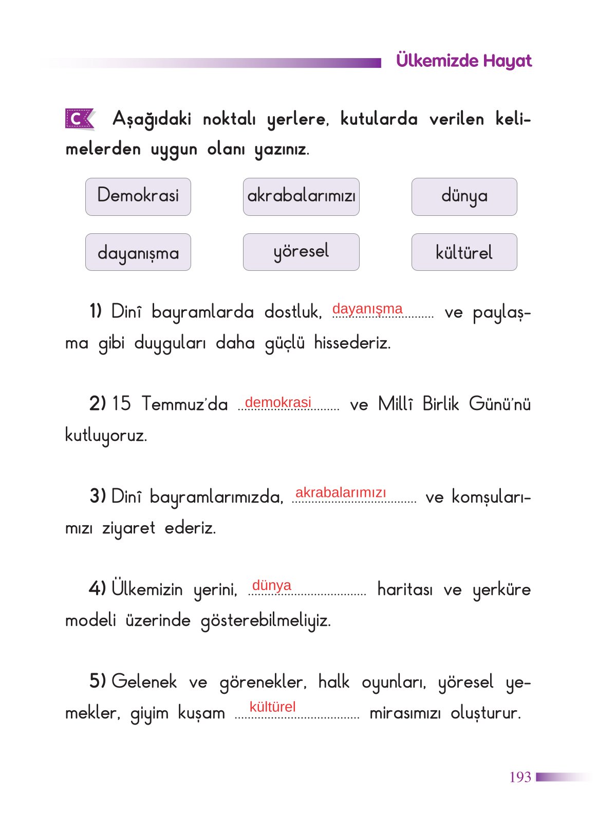 2. Sınıf Sdr Yayıncılık Hayat Bilgisi Ders Kitabı Sayfa 194 Cevapları 2. Sınıf Sdr Yayıncılık Hayat Bilgisi Ders Kitabı Sayfa 194 Cevapları
