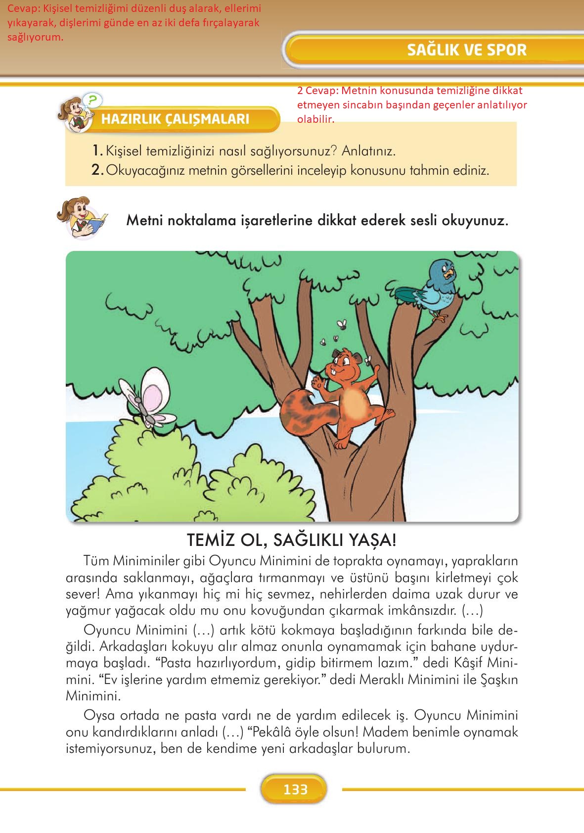 3. Sınıf İlke Yayınları Türkçe Ders Kitabı Sayfa 133 Cevapları 3. Sınıf İlke Yayınları Türkçe Ders Kitabı Sayfa 133 Cevapları