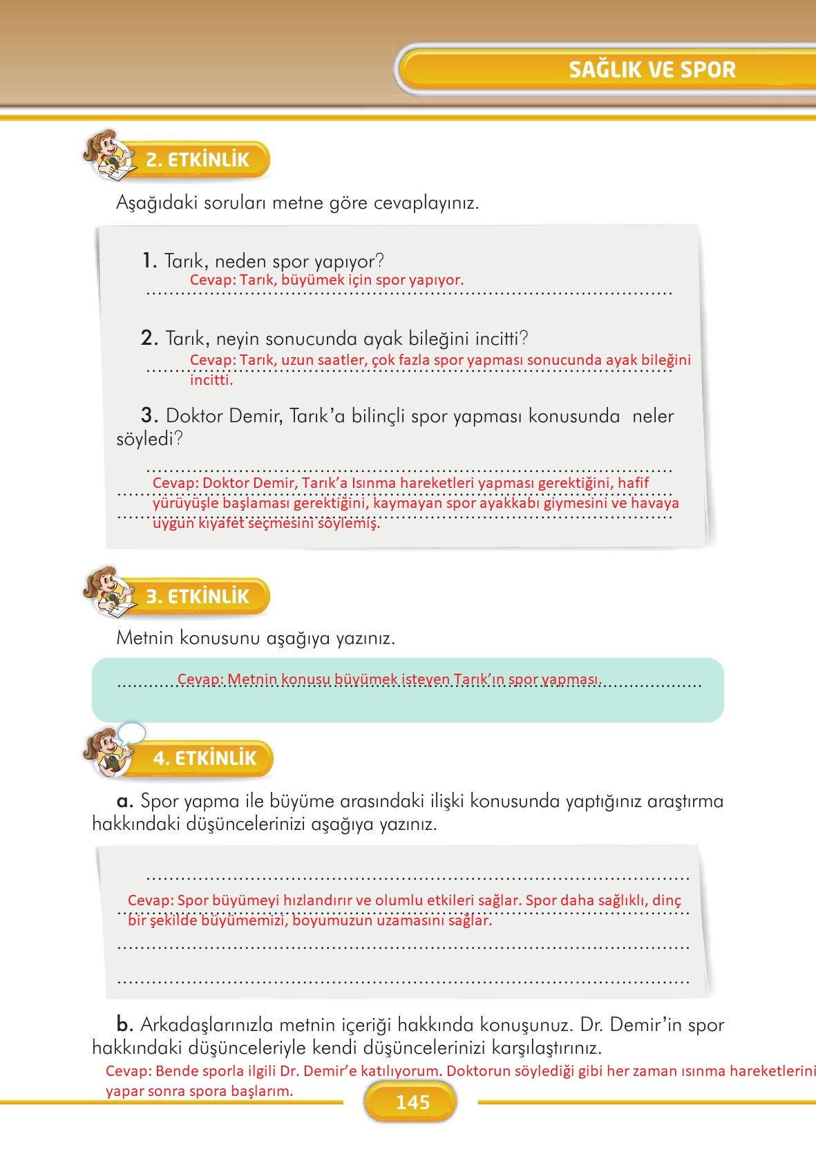 3. Sınıf İlke Yayınları Türkçe Ders Kitabı Sayfa 145 Cevapları 3. Sınıf İlke Yayınları Türkçe Ders Kitabı Sayfa 145 Cevapları
