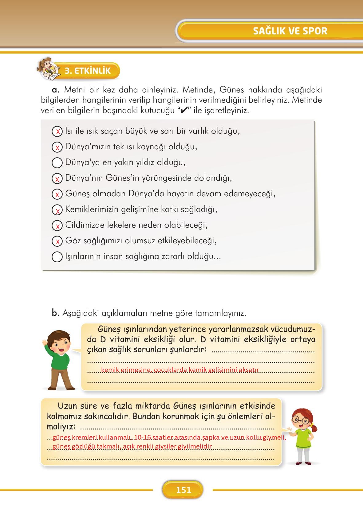 3. Sınıf İlke Yayınları Türkçe Ders Kitabı Sayfa 151 Cevapları 3. Sınıf İlke Yayınları Türkçe Ders Kitabı Sayfa 151 Cevapları
