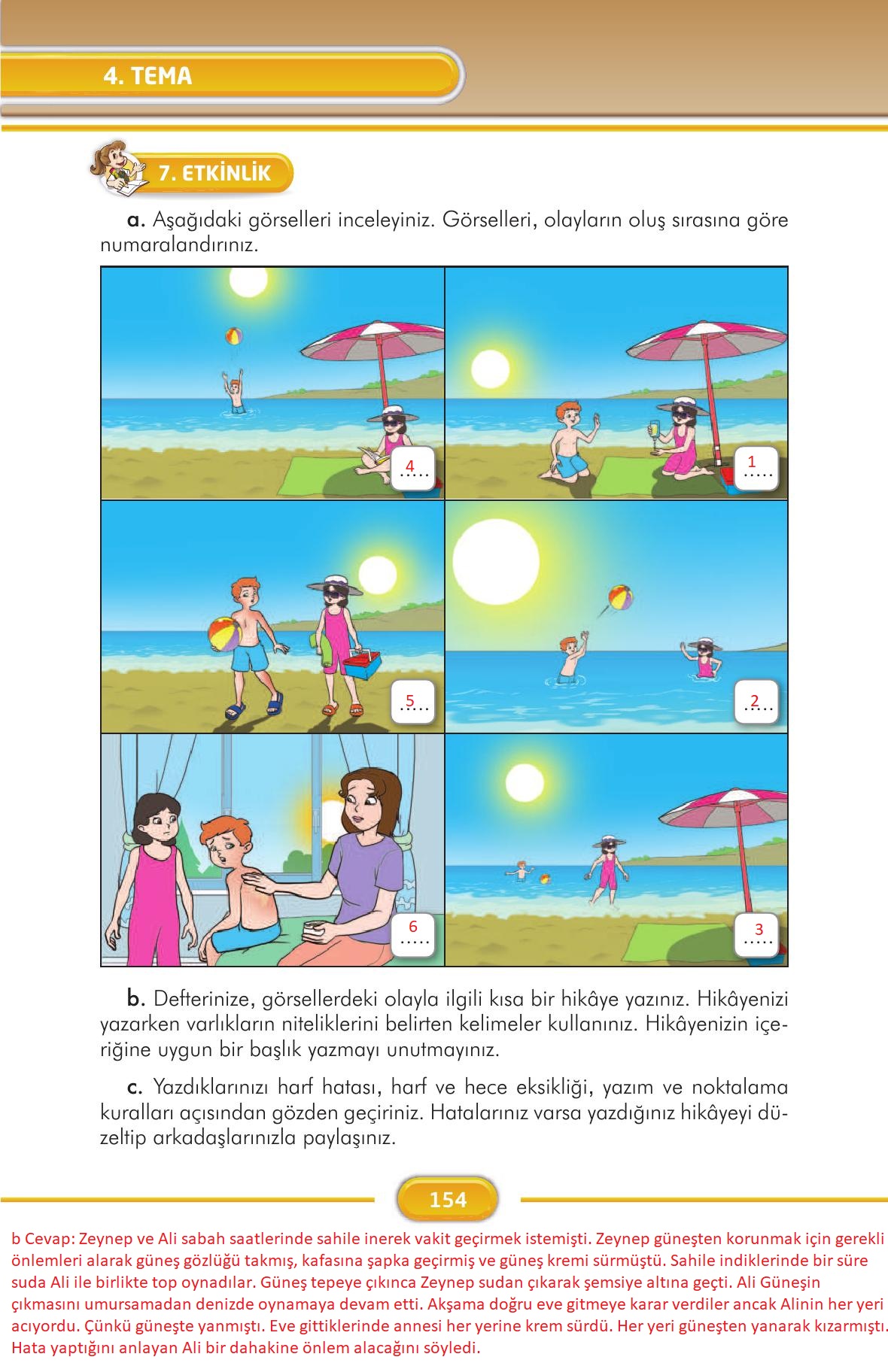 3. Sınıf İlke Yayınları Türkçe Ders Kitabı Sayfa 154 Cevapları 3. Sınıf İlke Yayınları Türkçe Ders Kitabı Sayfa 154 Cevapları