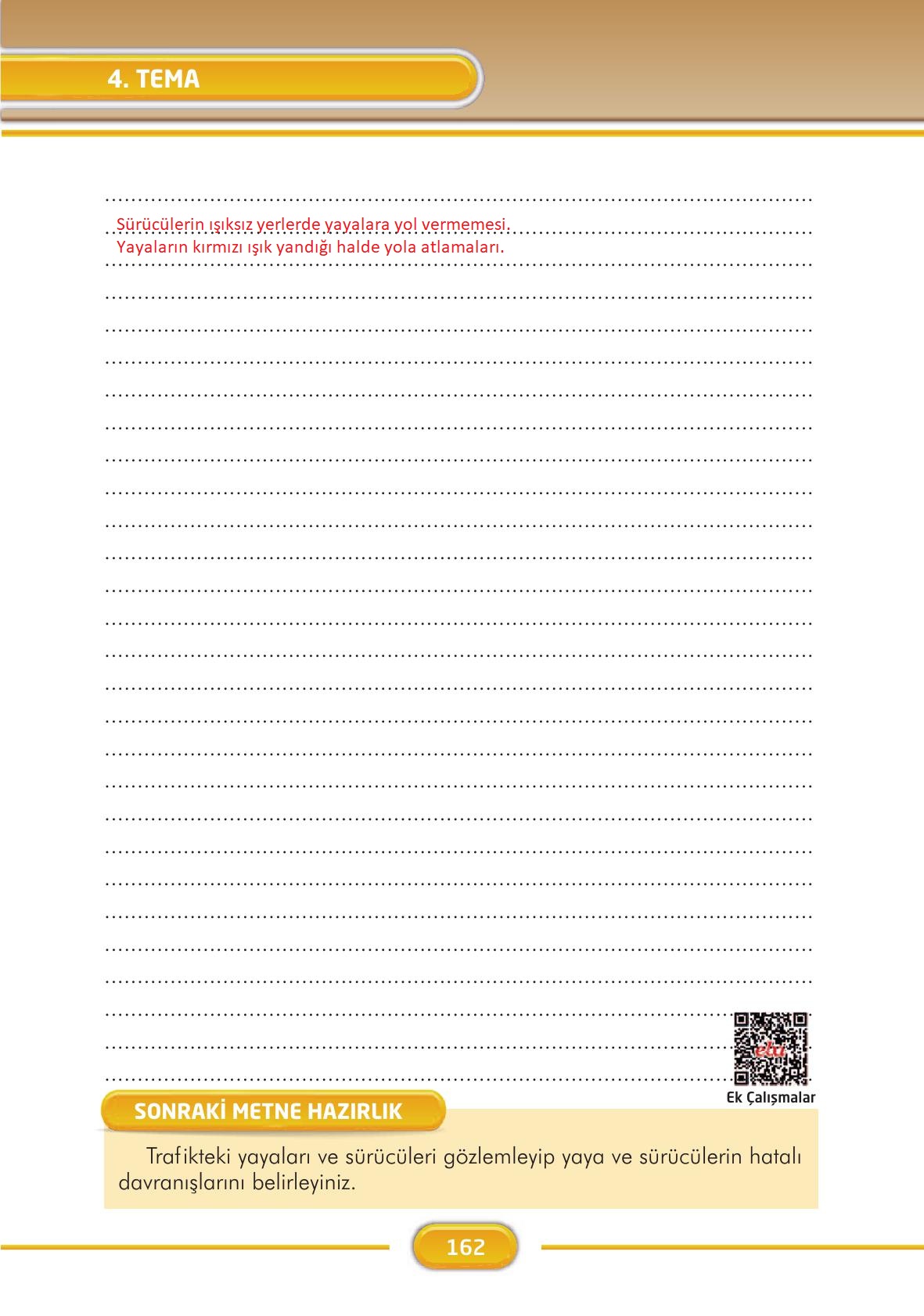 3. Sınıf İlke Yayınları Türkçe Ders Kitabı Sayfa 162 Cevapları 3. Sınıf İlke Yayınları Türkçe Ders Kitabı Sayfa 162 Cevapları