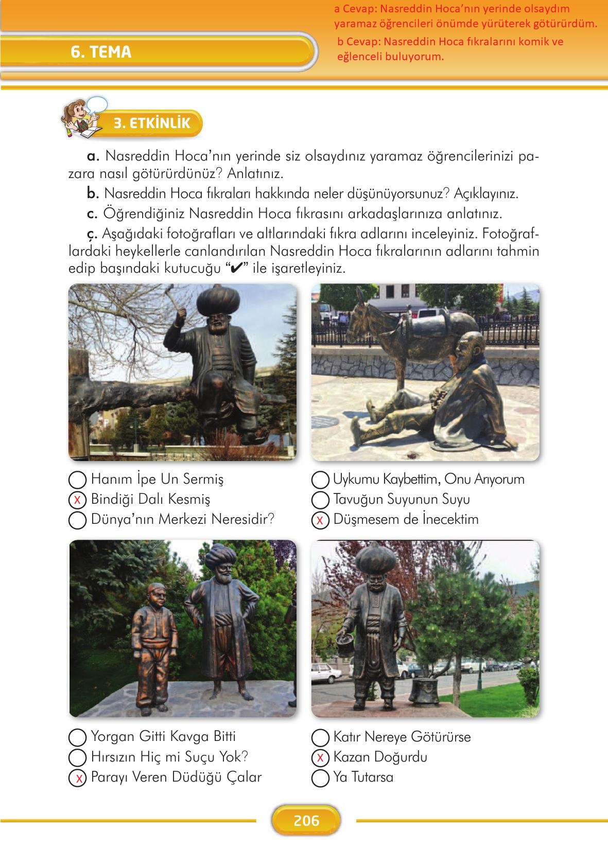 3. Sınıf İlke Yayınları Türkçe Ders Kitabı Sayfa 206 Cevapları 3. Sınıf İlke Yayınları Türkçe Ders Kitabı Sayfa 206 Cevapları