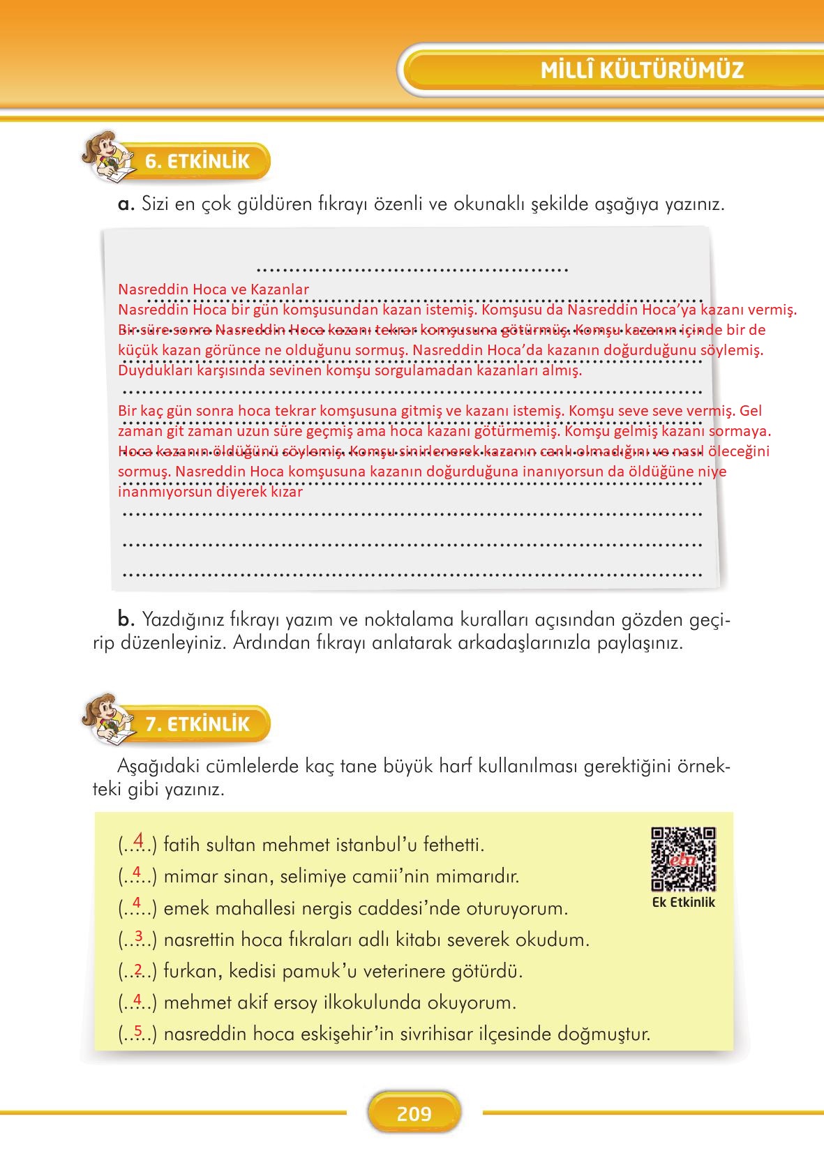 3. Sınıf İlke Yayınları Türkçe Ders Kitabı Sayfa 209 Cevapları 3. Sınıf İlke Yayınları Türkçe Ders Kitabı Sayfa 209 Cevapları
