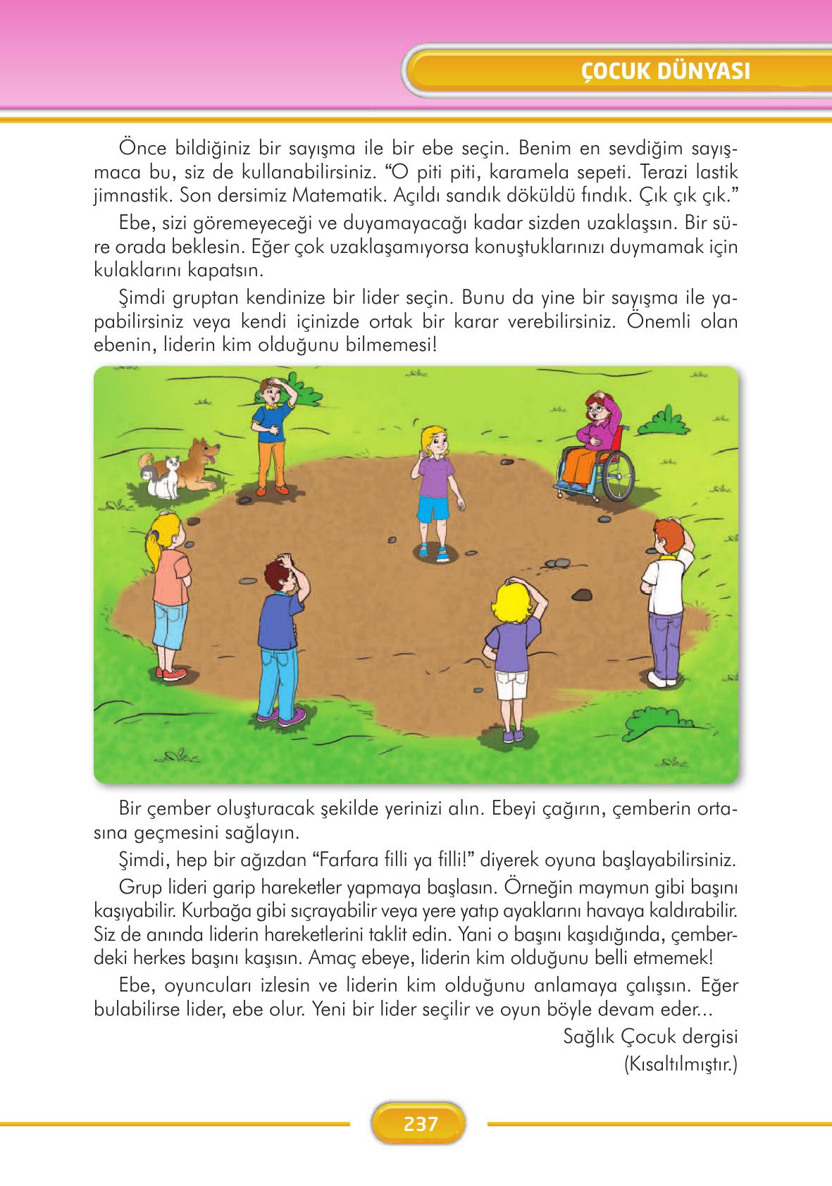 3. Sınıf İlke Yayınları Türkçe Ders Kitabı Sayfa 237 Cevapları