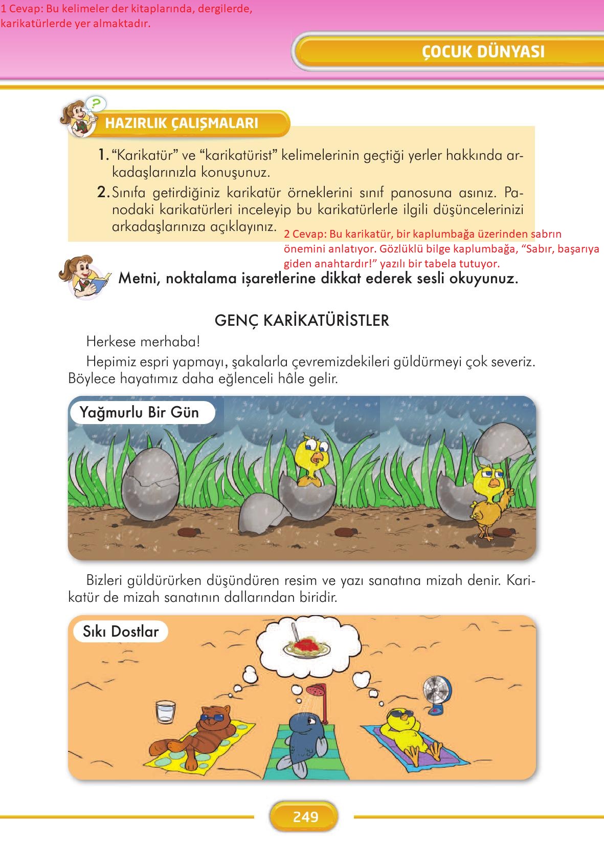 3. Sınıf İlke Yayınları Türkçe Ders Kitabı Sayfa 249 Cevapları 3. Sınıf İlke Yayınları Türkçe Ders Kitabı Sayfa 249 Cevapları