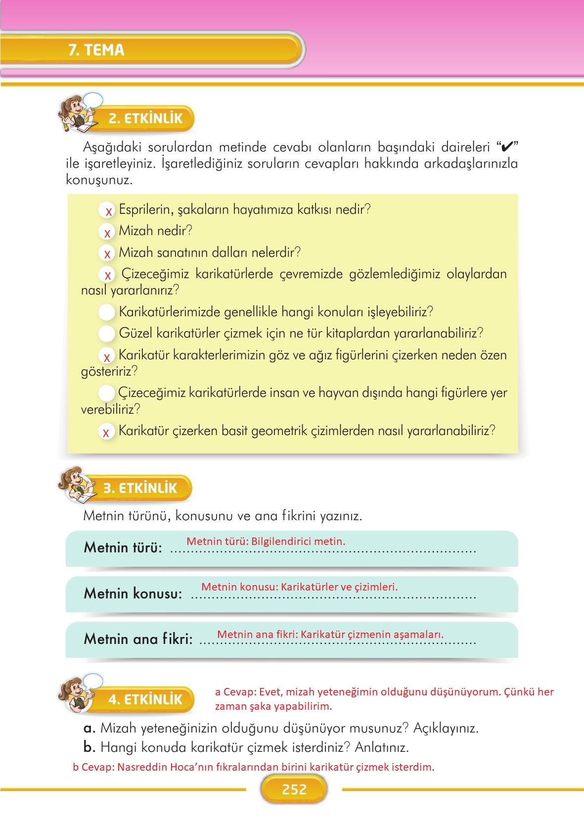 3. Sınıf İlke Yayınları Türkçe Ders Kitabı Sayfa 252 Cevapları 3. Sınıf İlke Yayınları Türkçe Ders Kitabı Sayfa 252 Cevapları