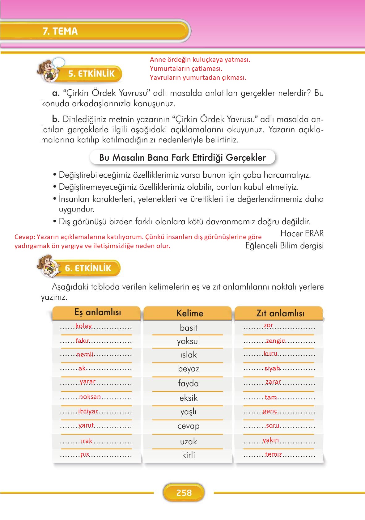 3. Sınıf İlke Yayınları Türkçe Ders Kitabı Sayfa 258 Cevapları 3. Sınıf İlke Yayınları Türkçe Ders Kitabı Sayfa 258 Cevapları