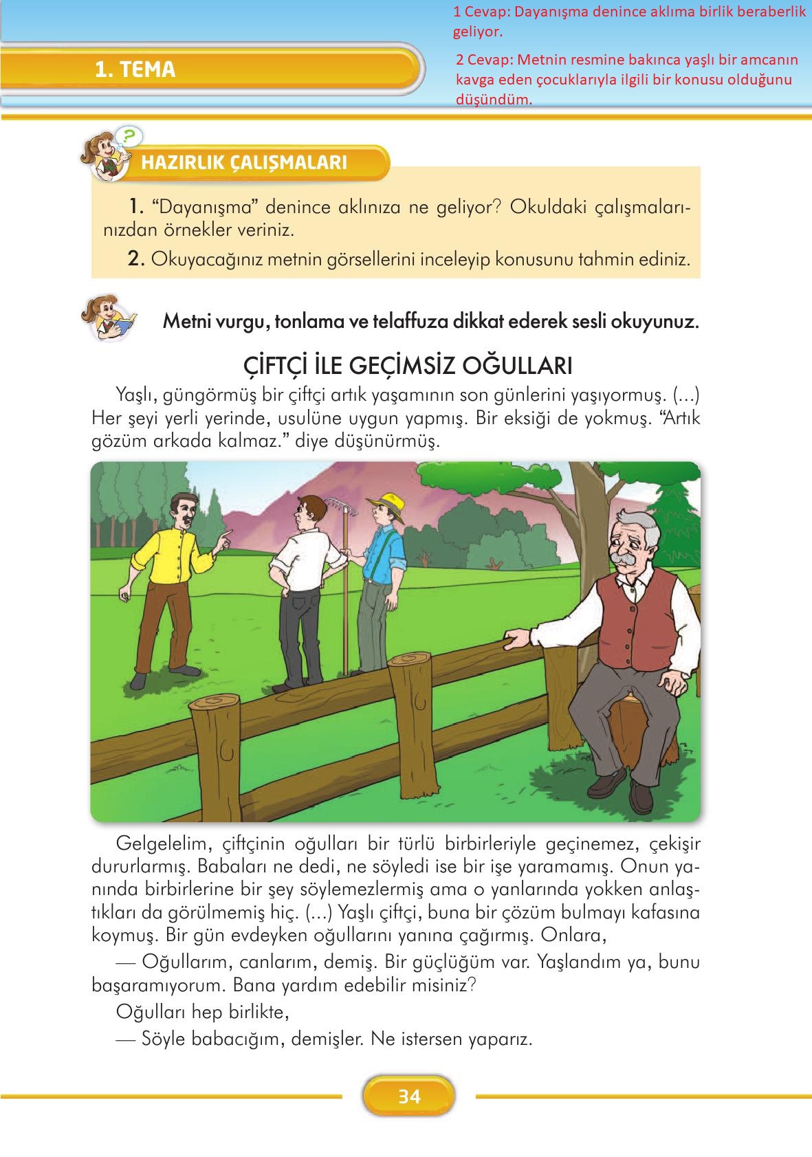3. Sınıf İlke Yayınları Türkçe Ders Kitabı Sayfa 34 Cevapları 3. Sınıf İlke Yayınları Türkçe Ders Kitabı Sayfa 34 Cevapları