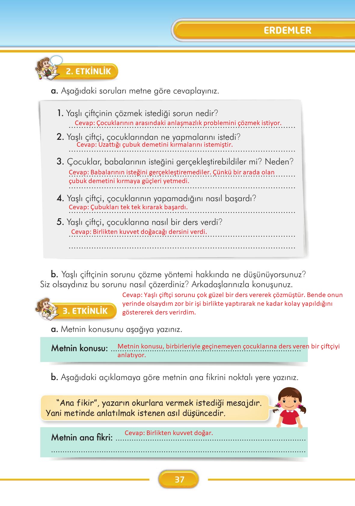 3. Sınıf İlke Yayınları Türkçe Ders Kitabı Sayfa 37 Cevapları 3. Sınıf İlke Yayınları Türkçe Ders Kitabı Sayfa 37 Cevapları