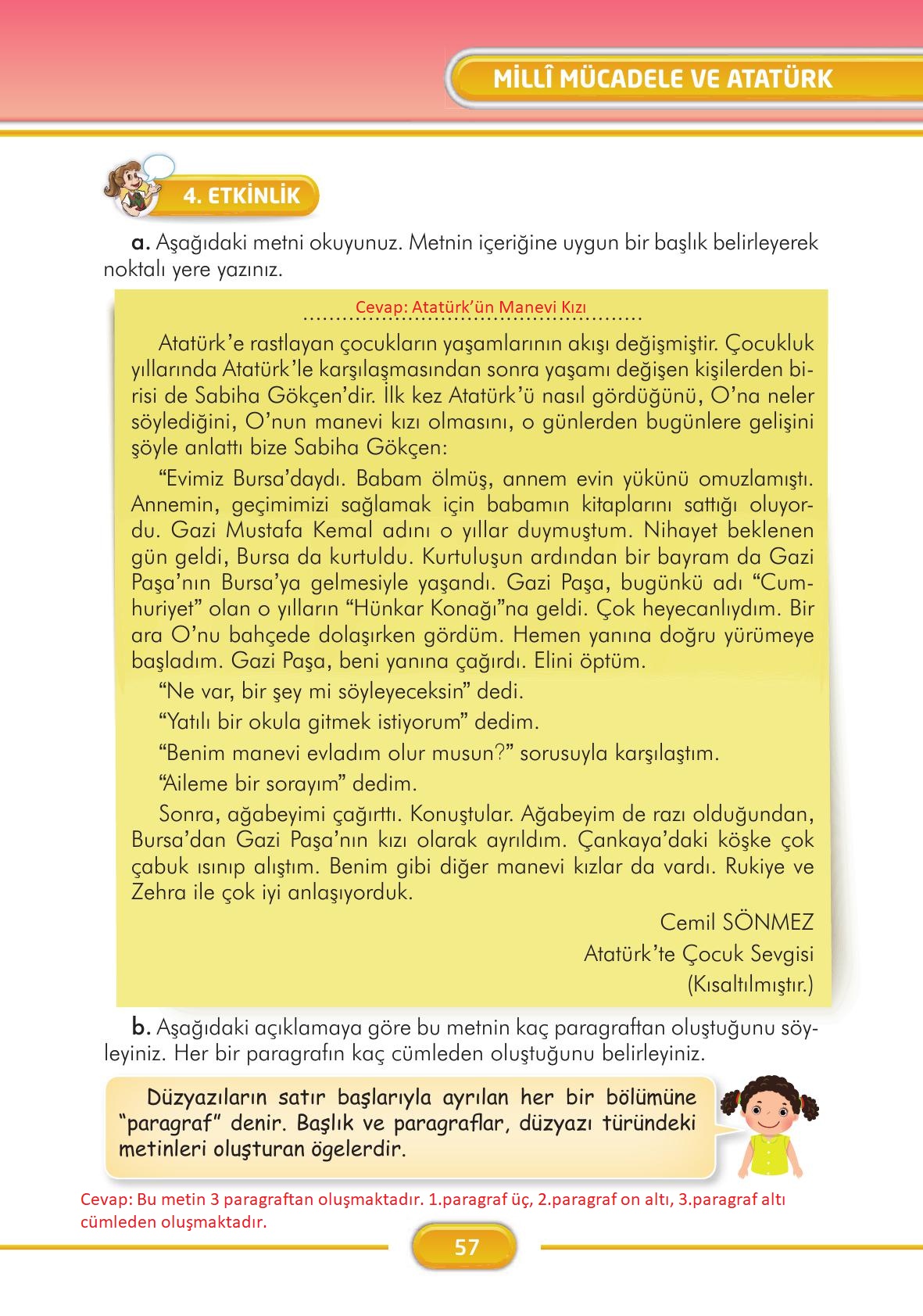 3. Sınıf İlke Yayınları Türkçe Ders Kitabı Sayfa 57 Cevapları 3. Sınıf İlke Yayınları Türkçe Ders Kitabı Sayfa 57 Cevapları