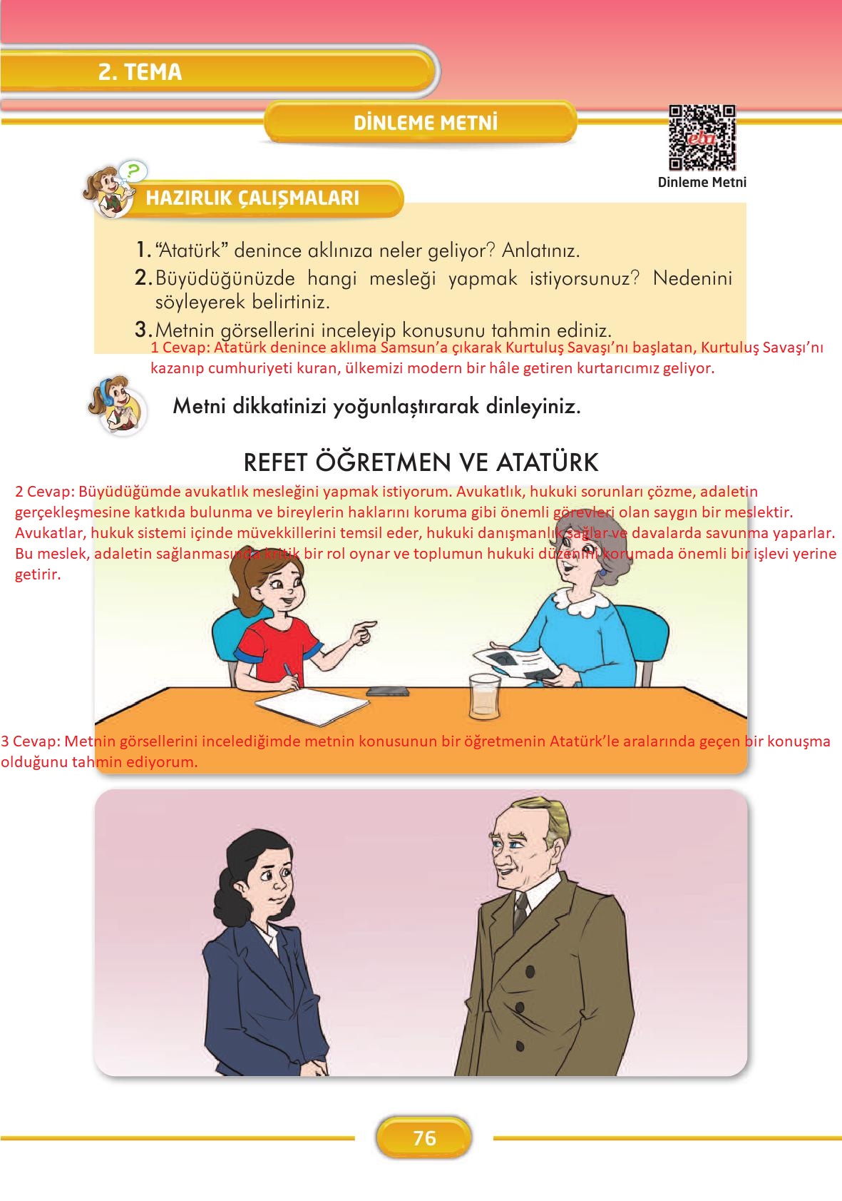 3. Sınıf İlke Yayınları Türkçe Ders Kitabı Sayfa 76 Cevapları 3. Sınıf İlke Yayınları Türkçe Ders Kitabı Sayfa 76 Cevapları