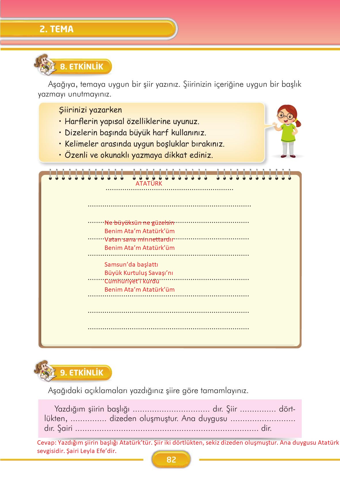 3. Sınıf İlke Yayınları Türkçe Ders Kitabı Sayfa 82 Cevapları 3. Sınıf İlke Yayınları Türkçe Ders Kitabı Sayfa 82 Cevapları