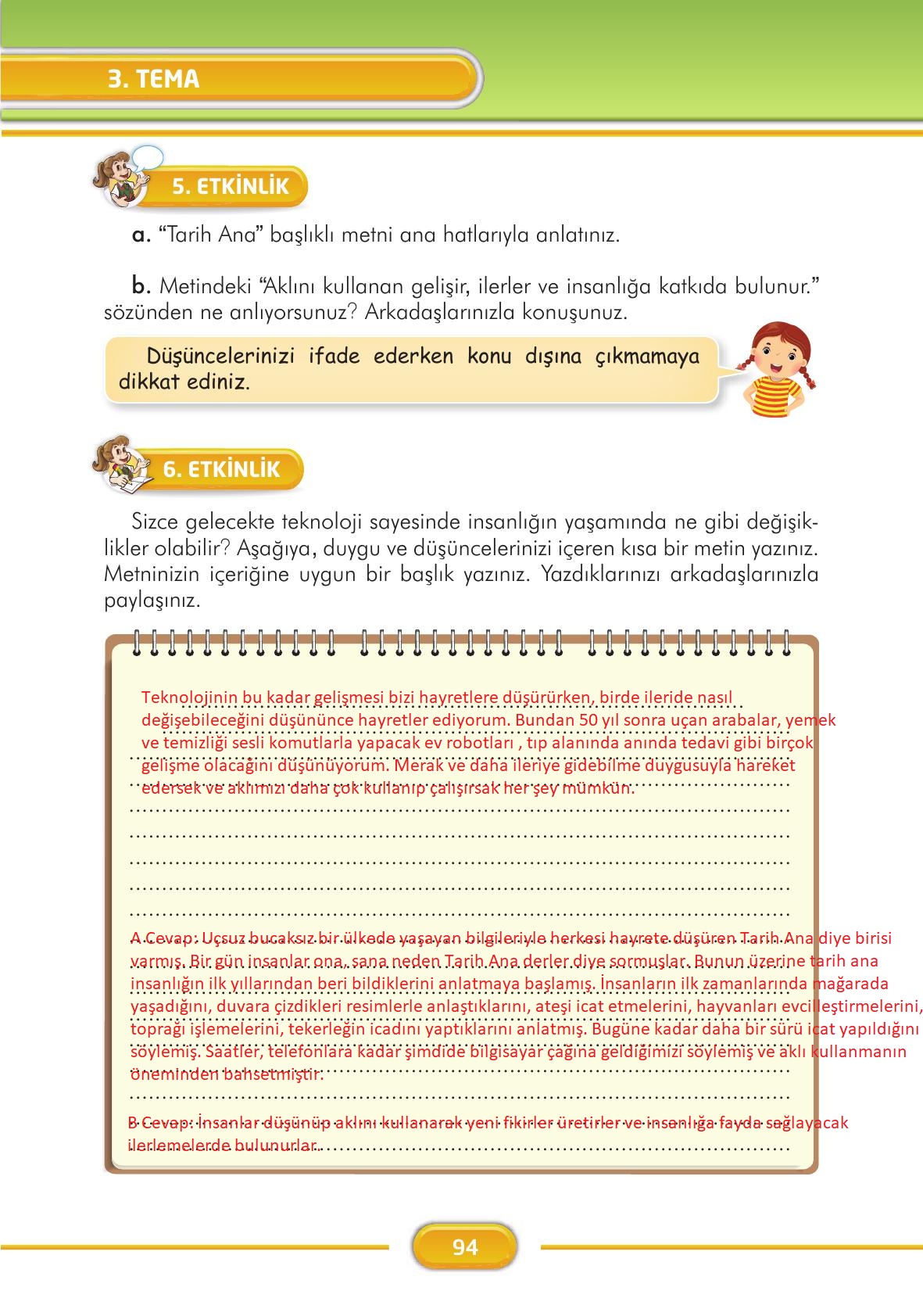 3. Sınıf İlke Yayınları Türkçe Ders Kitabı Sayfa 94 Cevapları 3. Sınıf İlke Yayınları Türkçe Ders Kitabı Sayfa 94 Cevapları