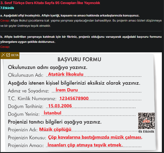 3. Sınıf İlke Yayınları Türkçe Ders Kitabı Sayfa 95 Cevapları 3. Sınıf İlke Yayınları Türkçe Ders Kitabı Sayfa 95 Cevapları