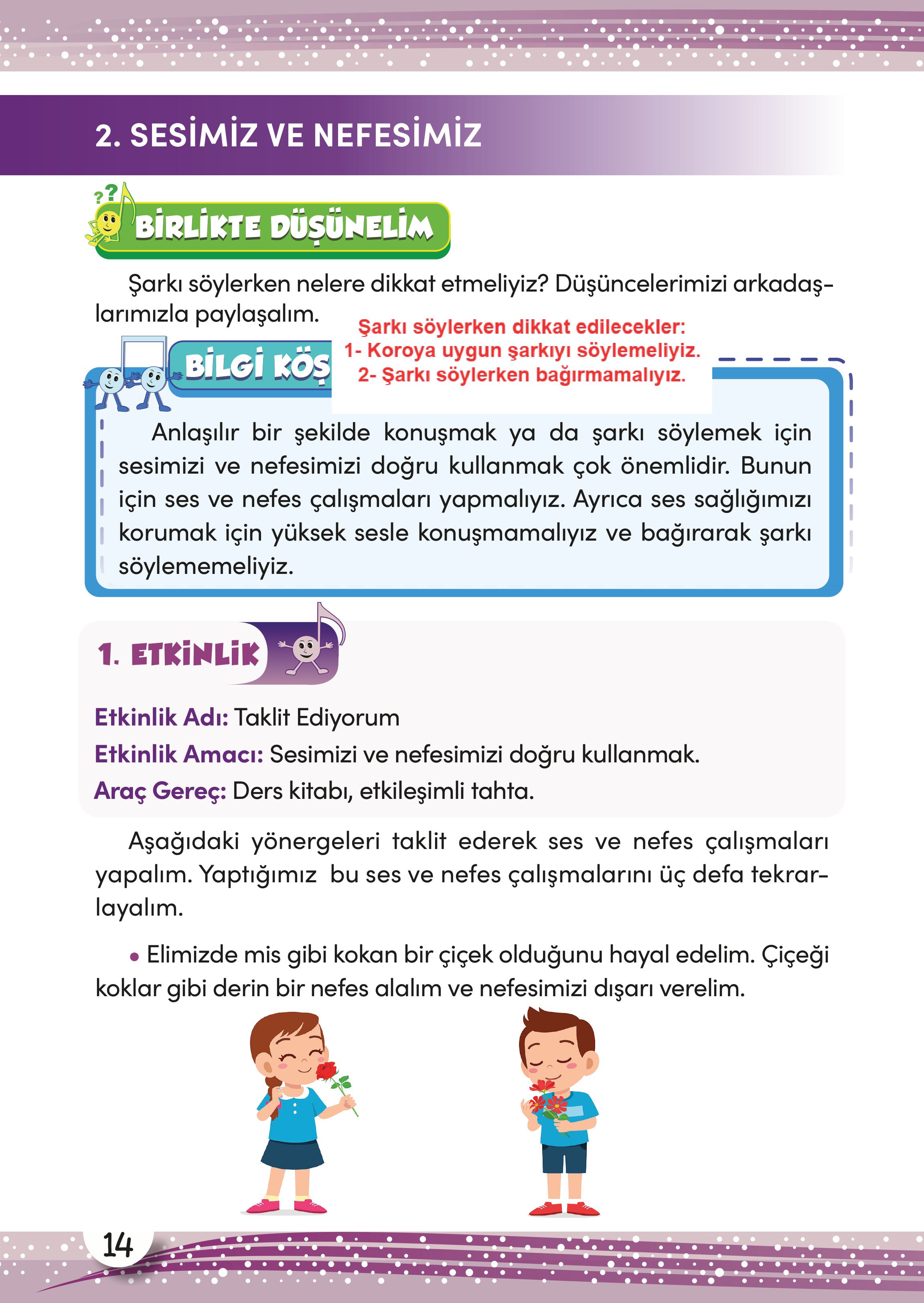 3. Sınıf Meb Yayınları Müzik Ders Kitabı Sayfa 15 Cevapları