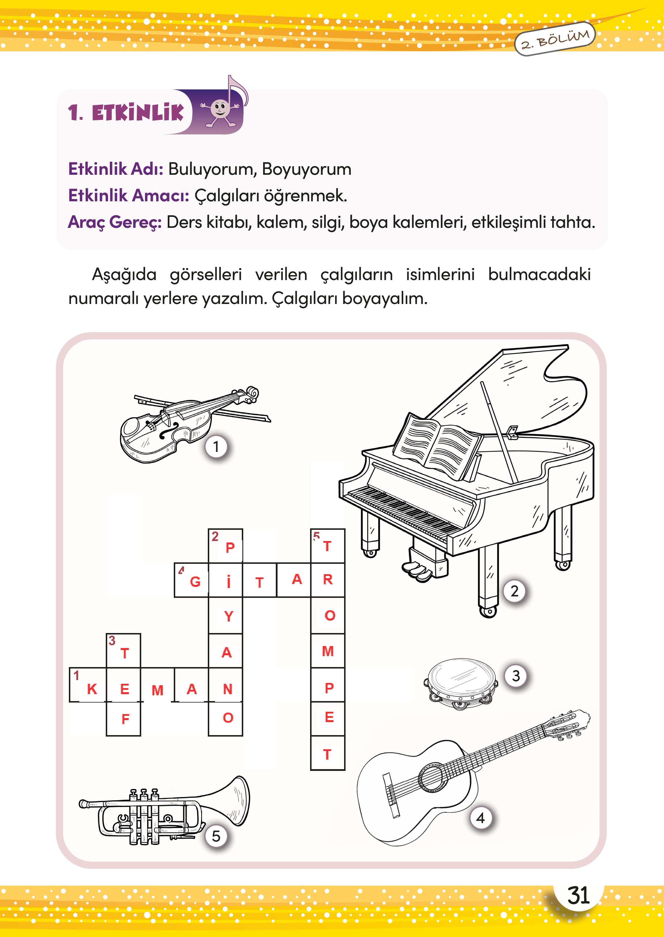 3. Sınıf Meb Yayınları Müzik Ders Kitabı Sayfa 32 Cevapları