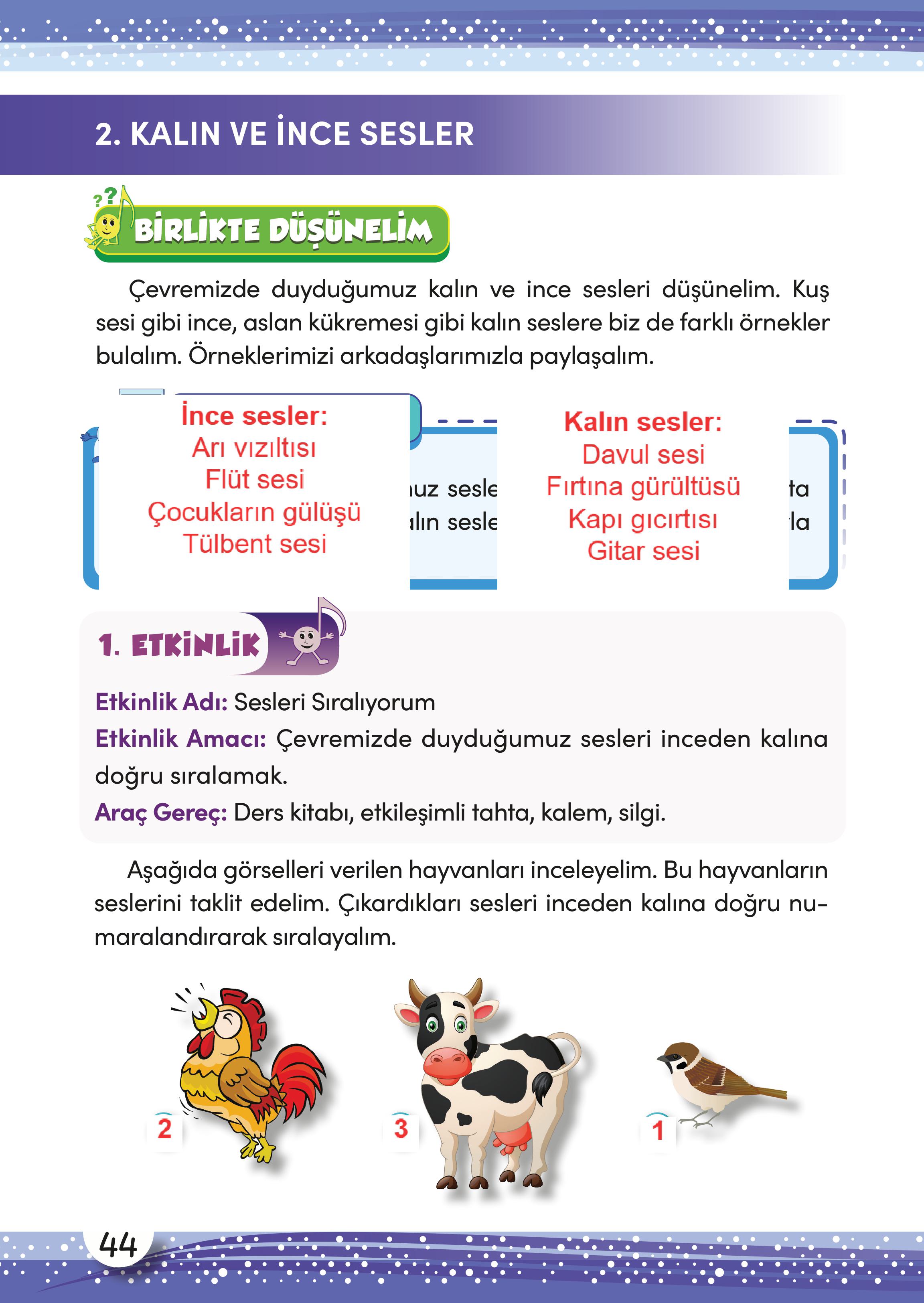 3. Sınıf Meb Yayınları Müzik Ders Kitabı Sayfa 45 Cevapları