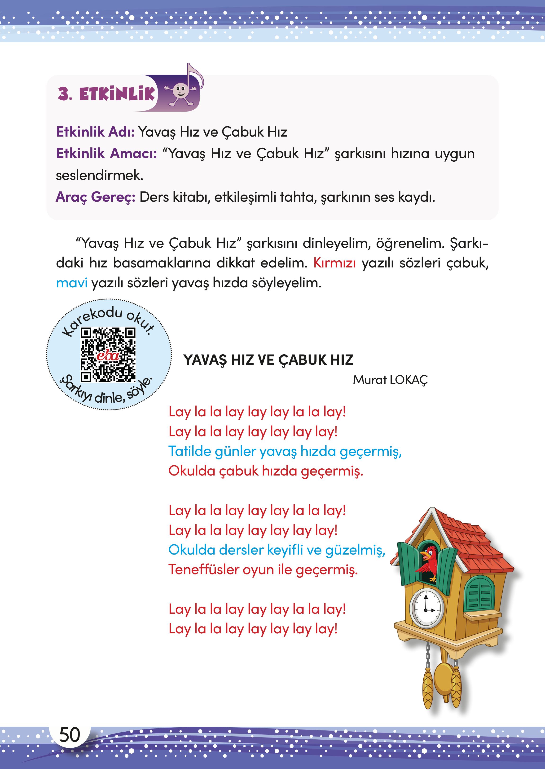 3. Sınıf Meb Yayınları Müzik Ders Kitabı Sayfa 51 Cevapları