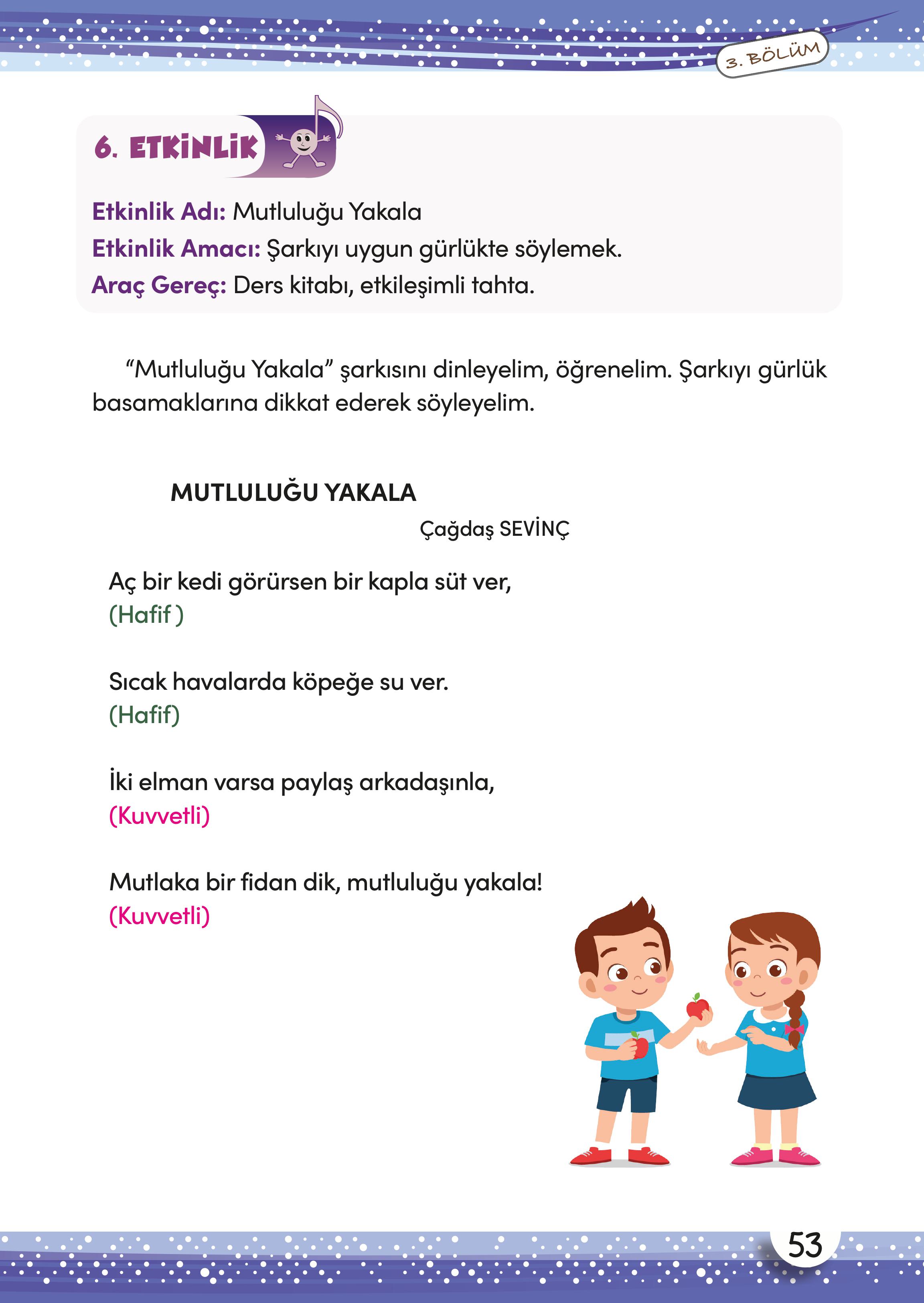 3. Sınıf Meb Yayınları Müzik Ders Kitabı Sayfa 54 Cevapları