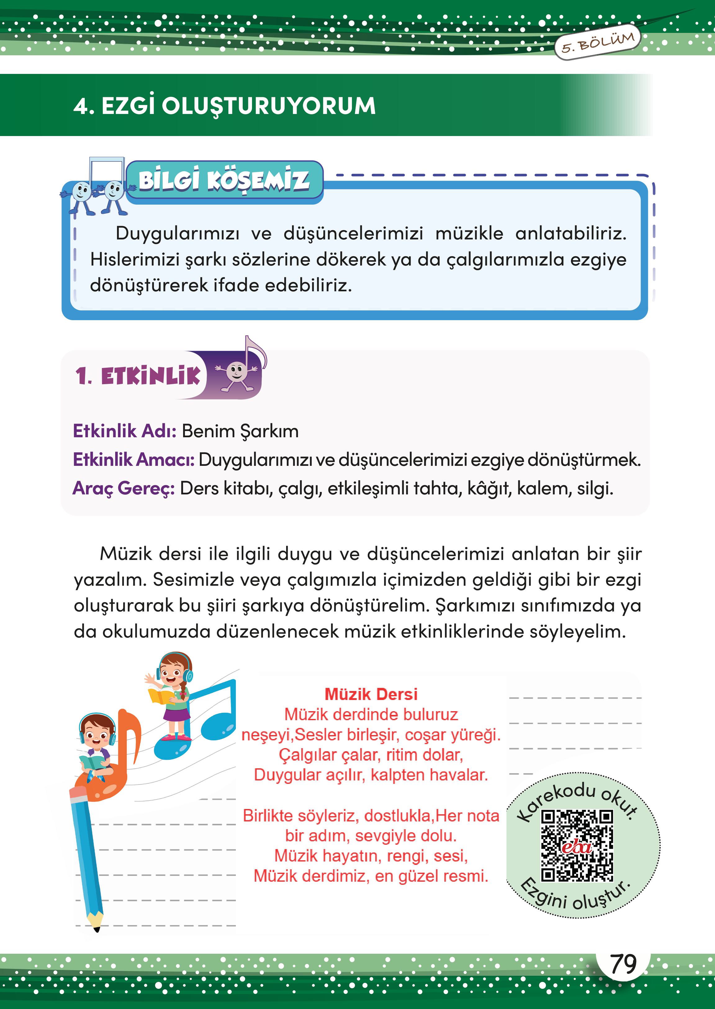 3. Sınıf Meb Yayınları Müzik Ders Kitabı Sayfa 80 Cevapları