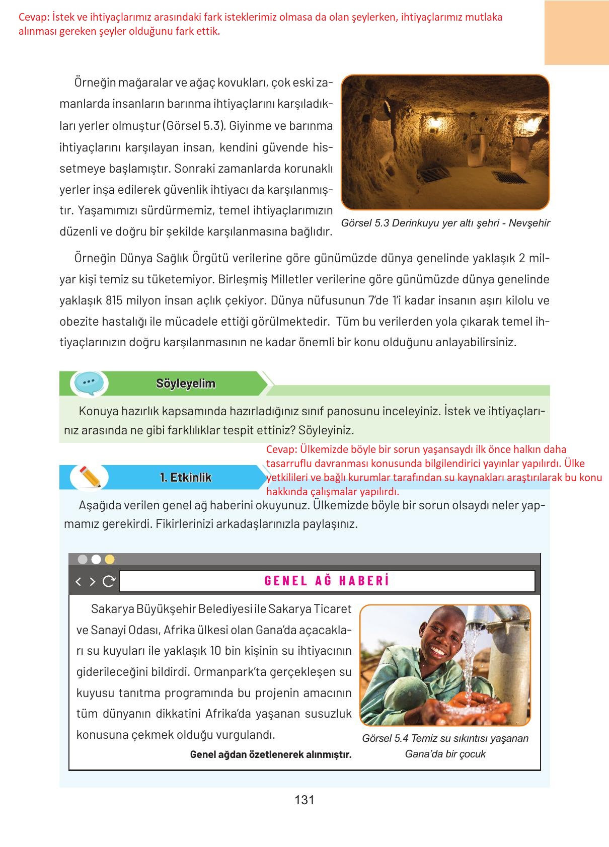 4. Sınıf Hecce Yayıncılık Sosyal Bilgiler Ders Kitabı Sayfa 131 Cevapları