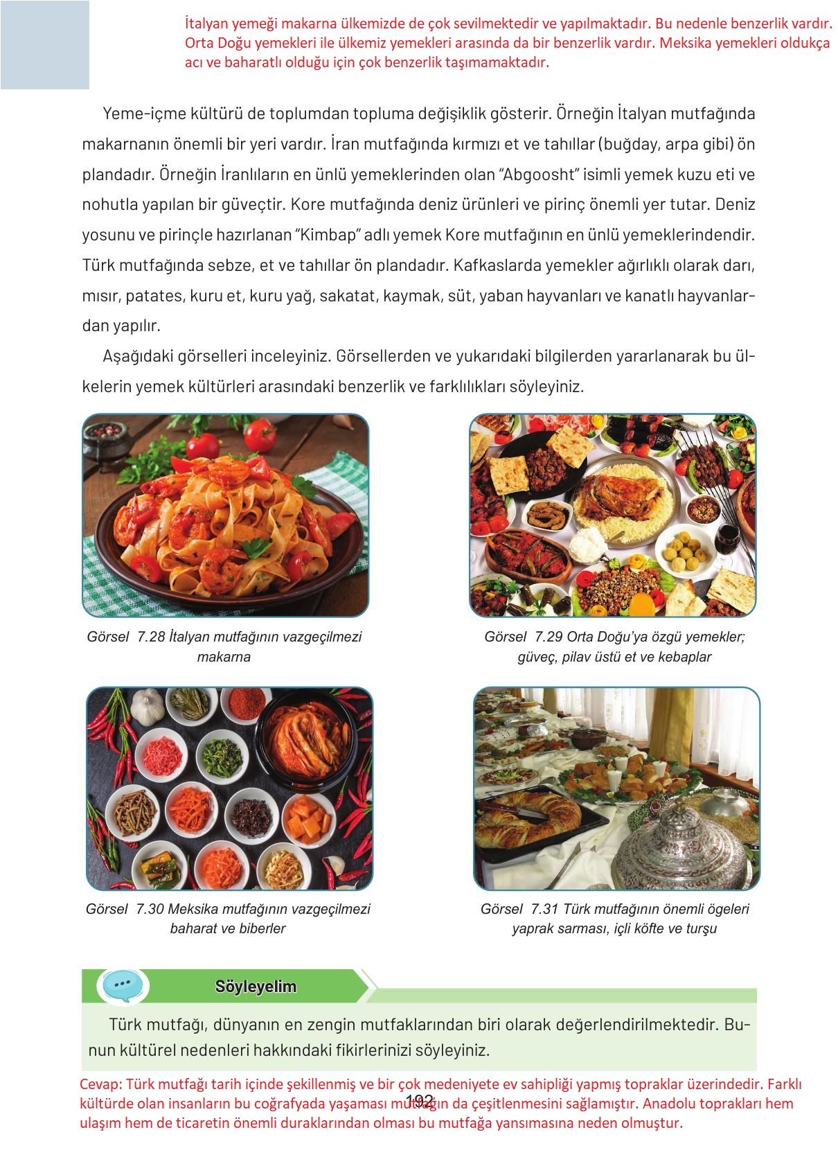 4. Sınıf Hecce Yayıncılık Sosyal Bilgiler Ders Kitabı Sayfa 192 Cevapları