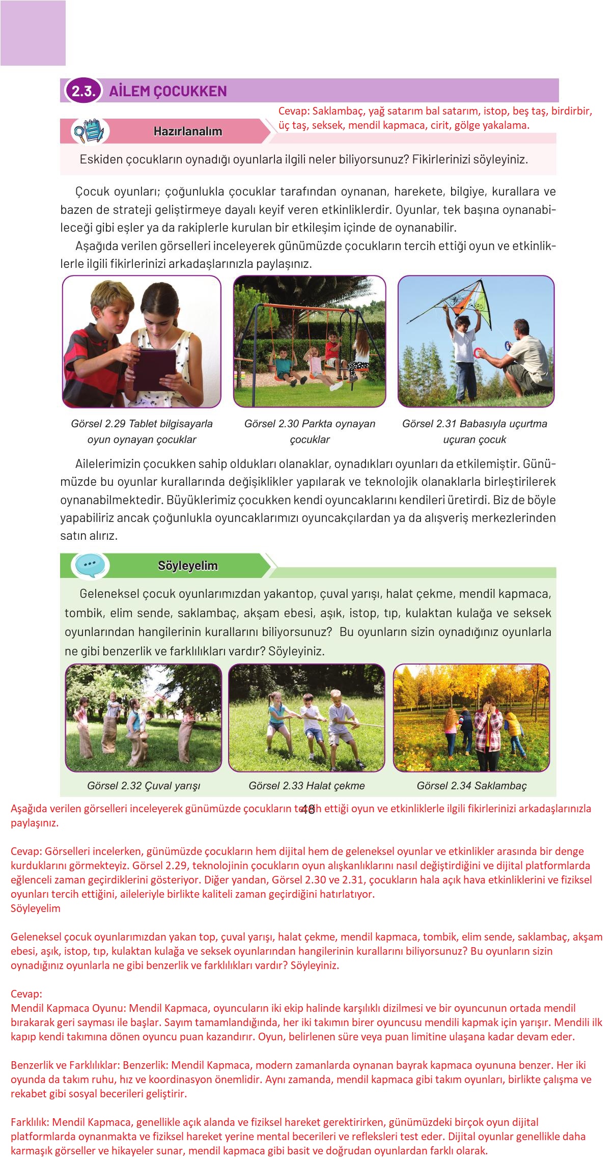 4. Sınıf Hecce Yayıncılık Sosyal Bilgiler Ders Kitabı Sayfa 48 Cevapları