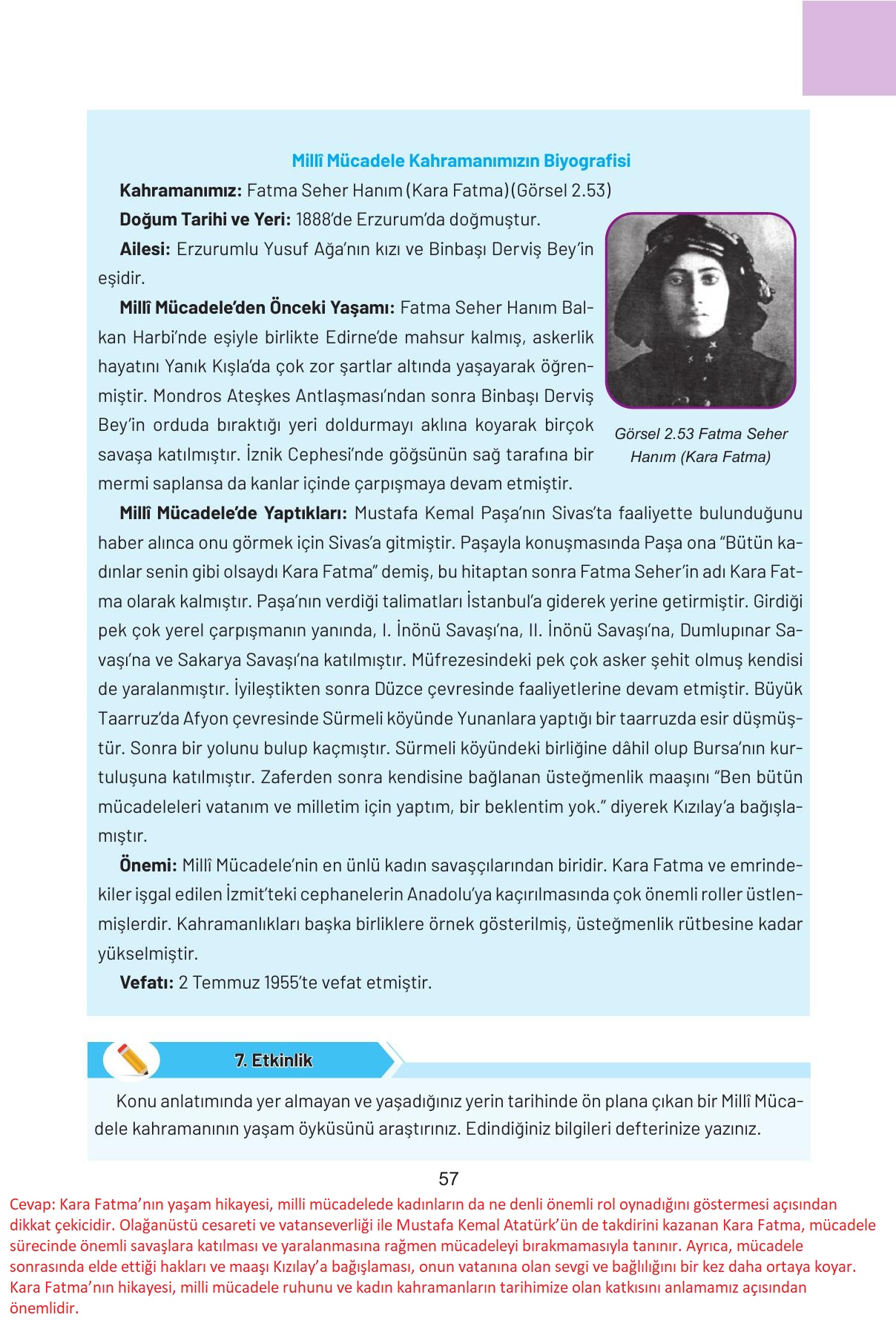 4. Sınıf Hecce Yayıncılık Sosyal Bilgiler Ders Kitabı Sayfa 57 Cevapları