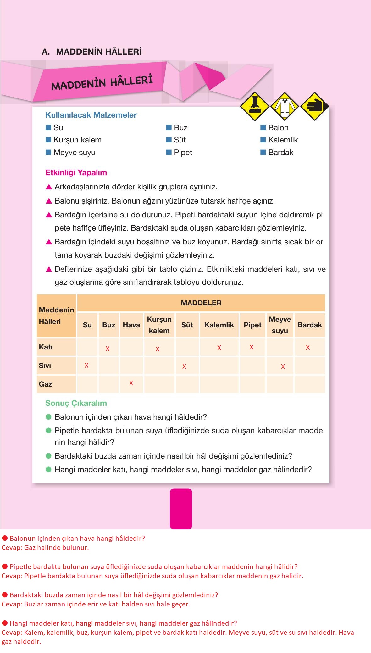 4. Sınıf Pasifik Yayınları Fen Bilimleri Ders Kitabı Sayfa 135 Cevapları