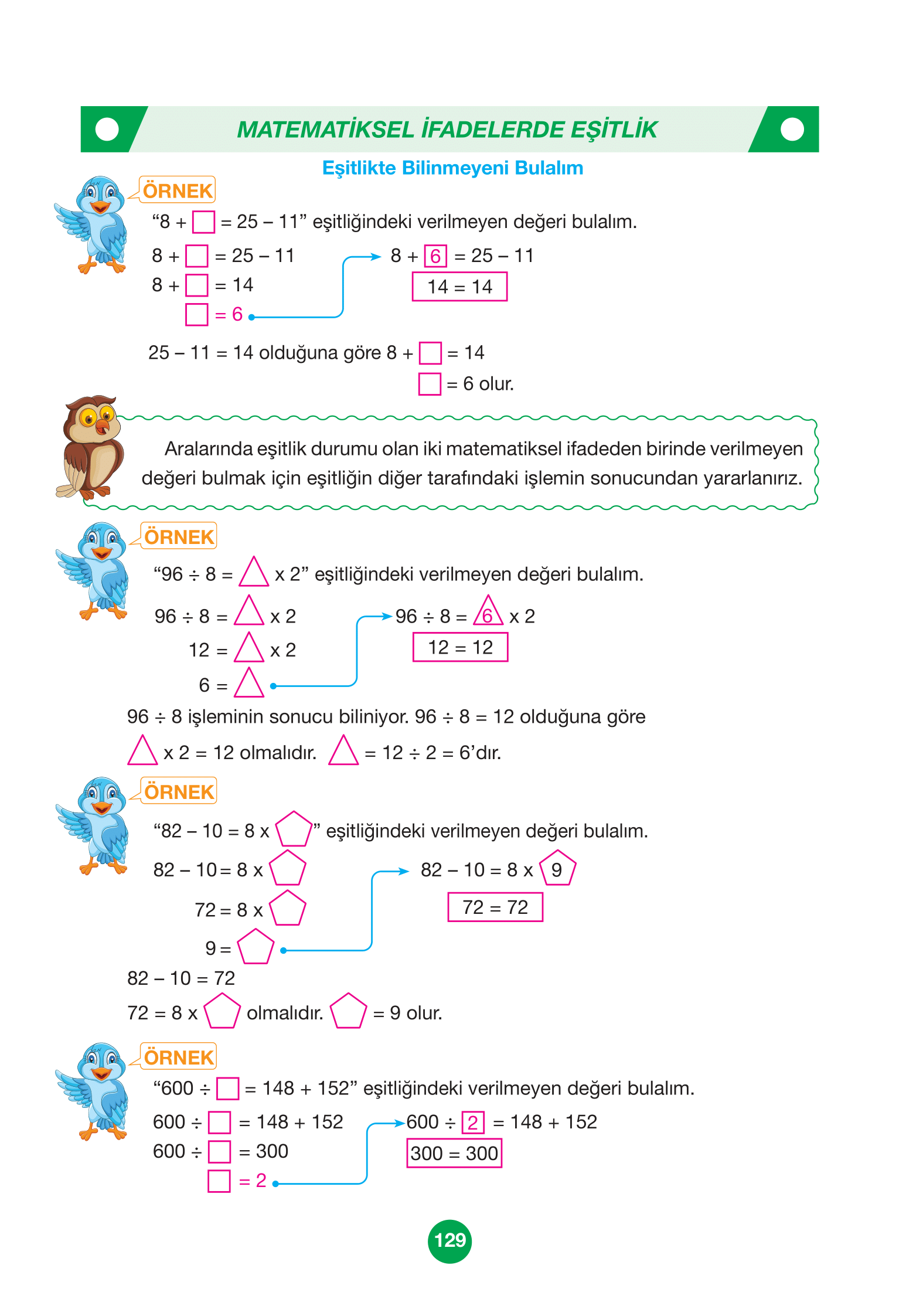 4. Sınıf Pasifik Yayınları Matematik Ders Kitabı Sayfa 129 Cevapları