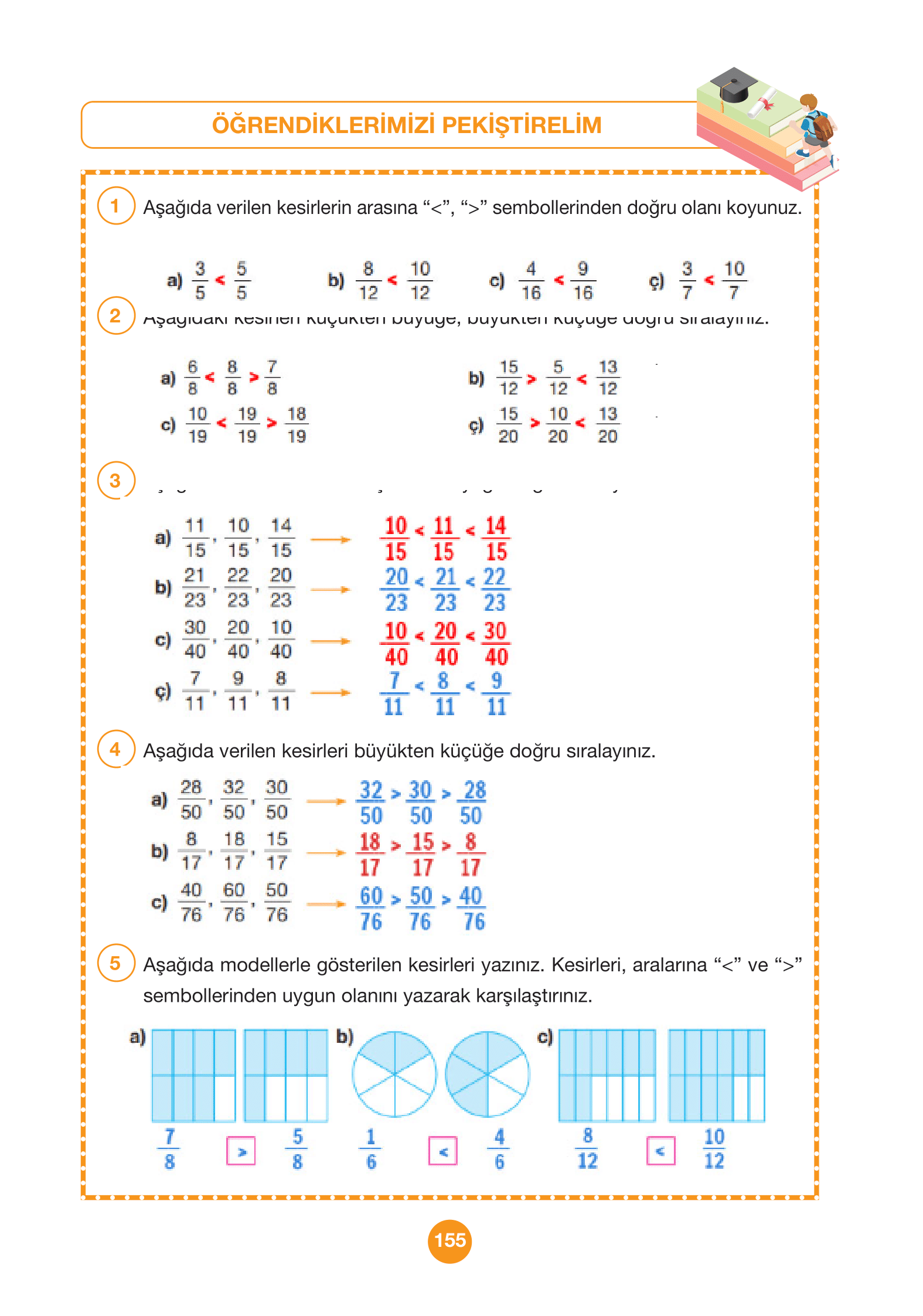 4. Sınıf Pasifik Yayınları Matematik Ders Kitabı Sayfa 155 Cevapları