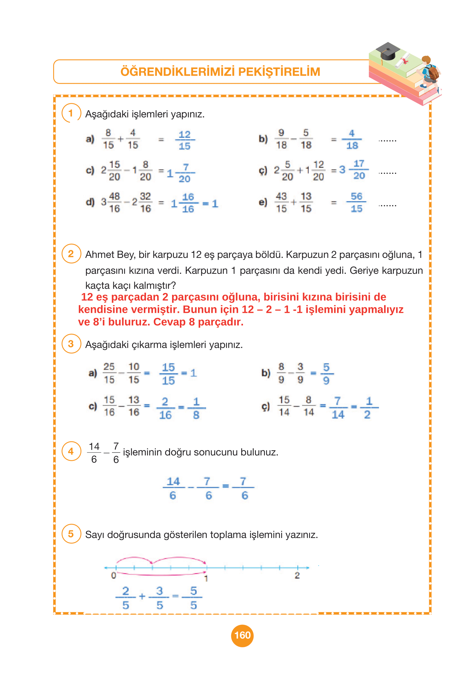 4. Sınıf Pasifik Yayınları Matematik Ders Kitabı Sayfa 160 Cevapları