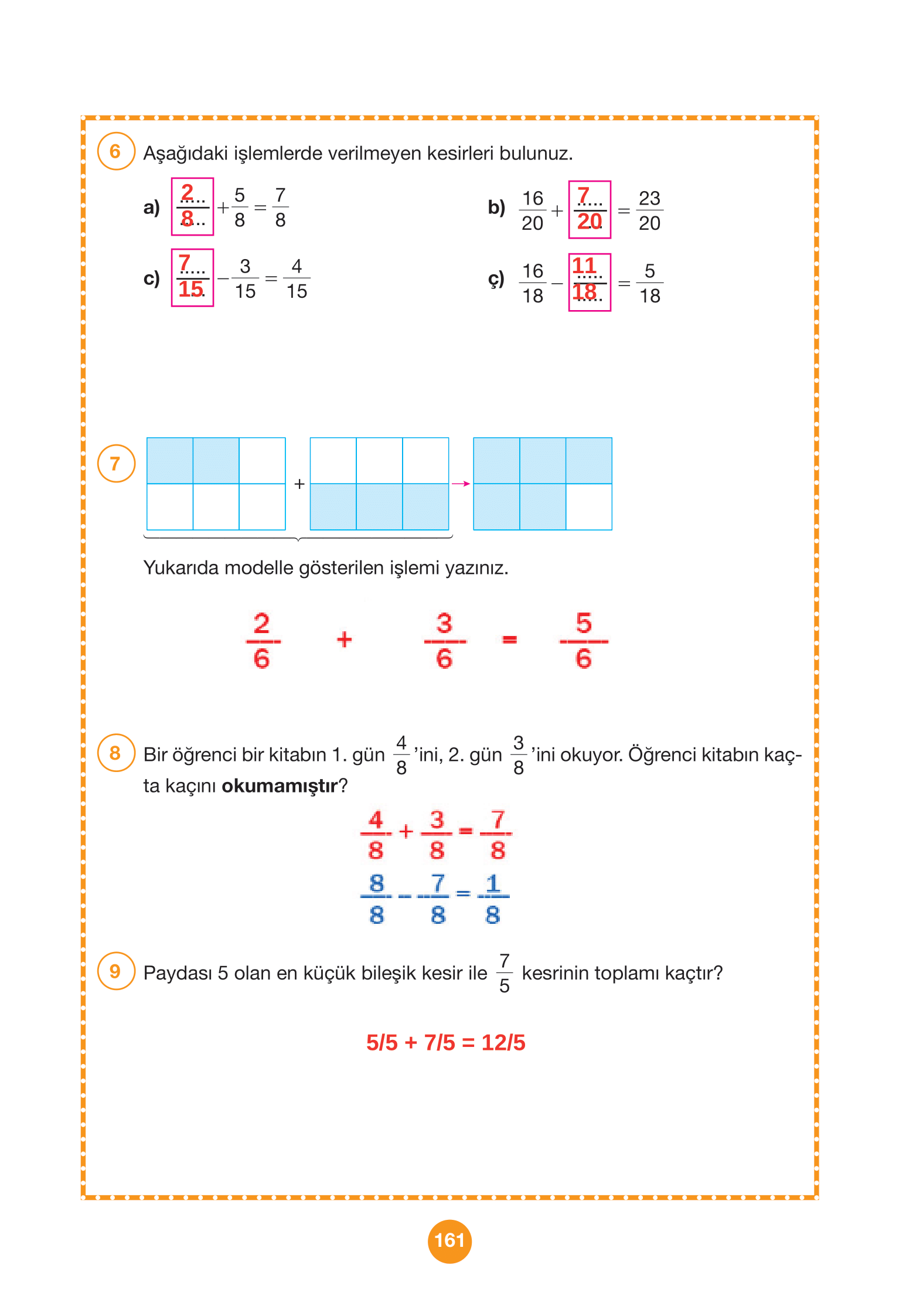 4. Sınıf Pasifik Yayınları Matematik Ders Kitabı Sayfa 161 Cevapları