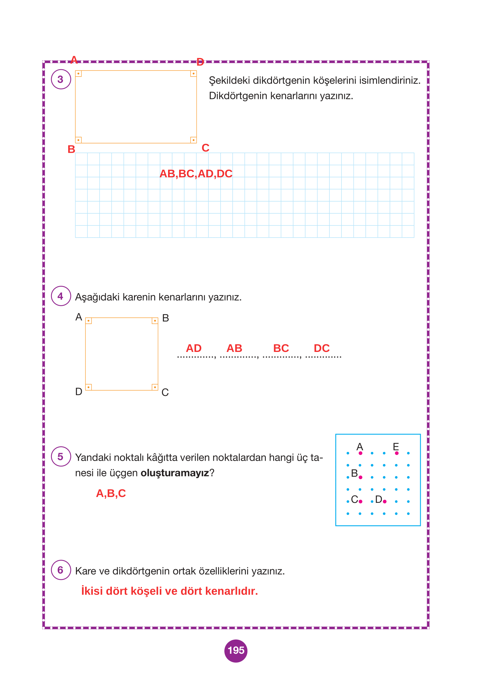 4. Sınıf Pasifik Yayınları Matematik Ders Kitabı Sayfa 195 Cevapları 4. Sınıf Pasifik Yayınları Matematik Ders Kitabı Sayfa 195 Cevapları