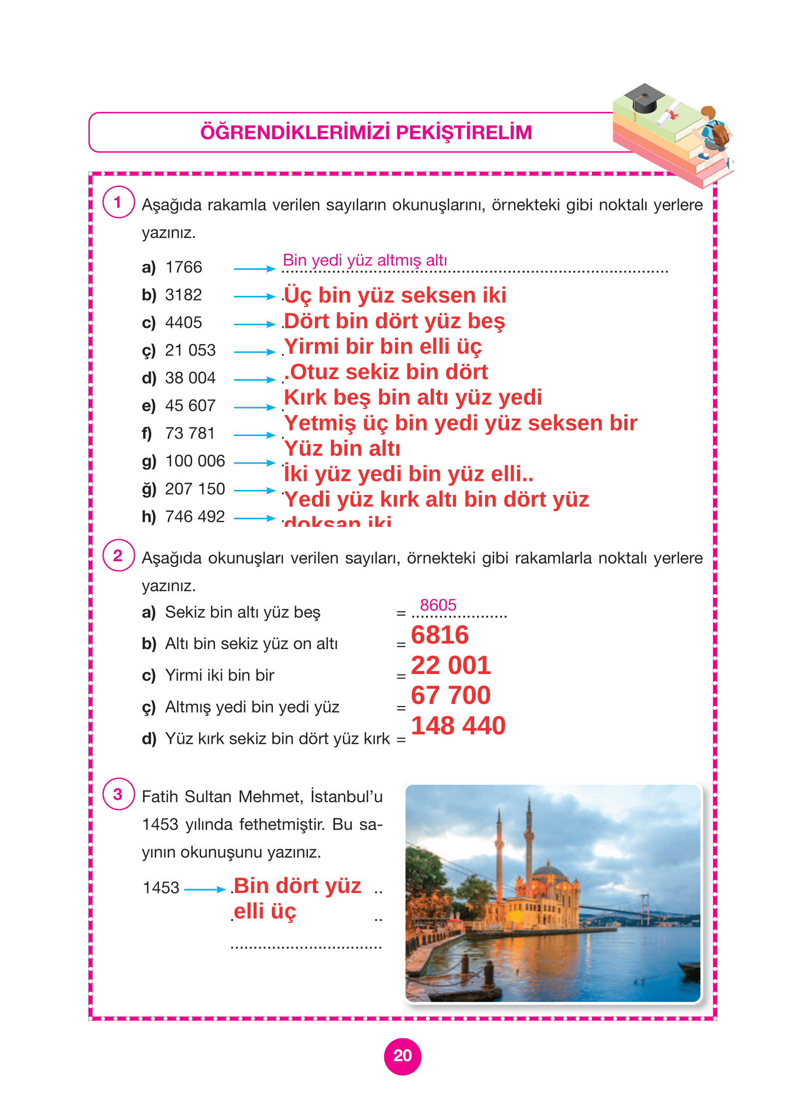 4. Sınıf Pasifik Yayınları Matematik Ders Kitabı Sayfa 20 Cevapları