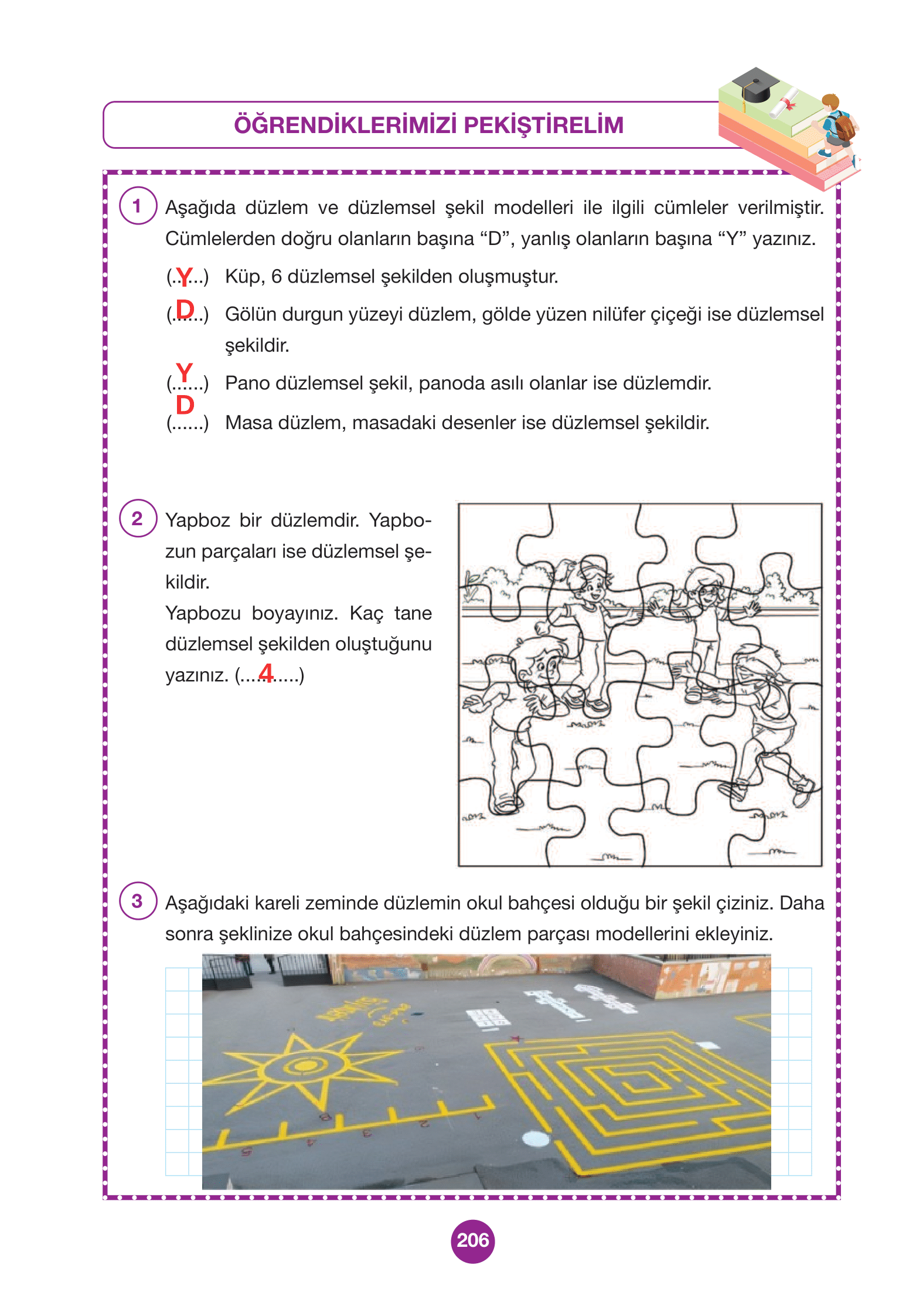 4. Sınıf Pasifik Yayınları Matematik Ders Kitabı Sayfa 206 Cevapları