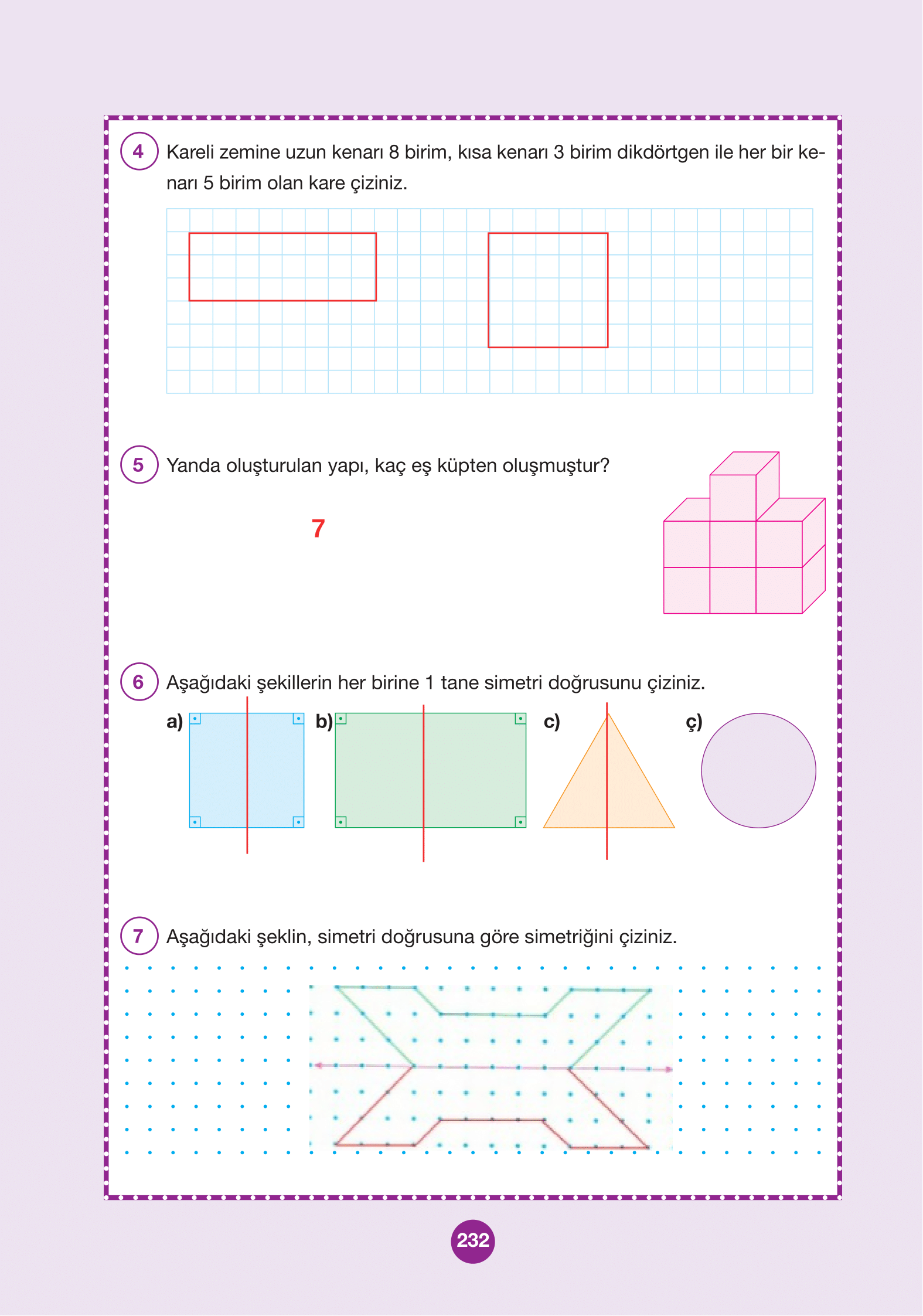 4. Sınıf Pasifik Yayınları Matematik Ders Kitabı Sayfa 232 Cevapları 4. Sınıf Pasifik Yayınları Matematik Ders Kitabı Sayfa 232 Cevapları