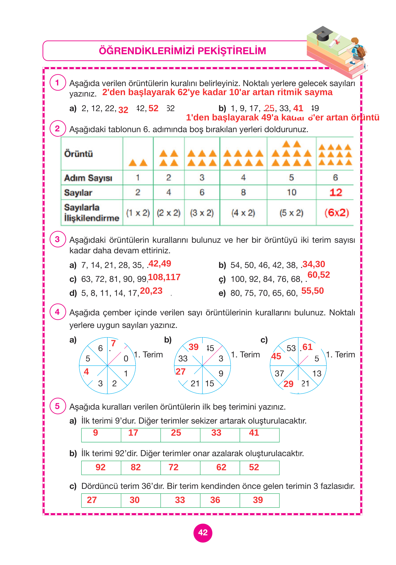 4. Sınıf Pasifik Yayınları Matematik Ders Kitabı Sayfa 42 Cevapları