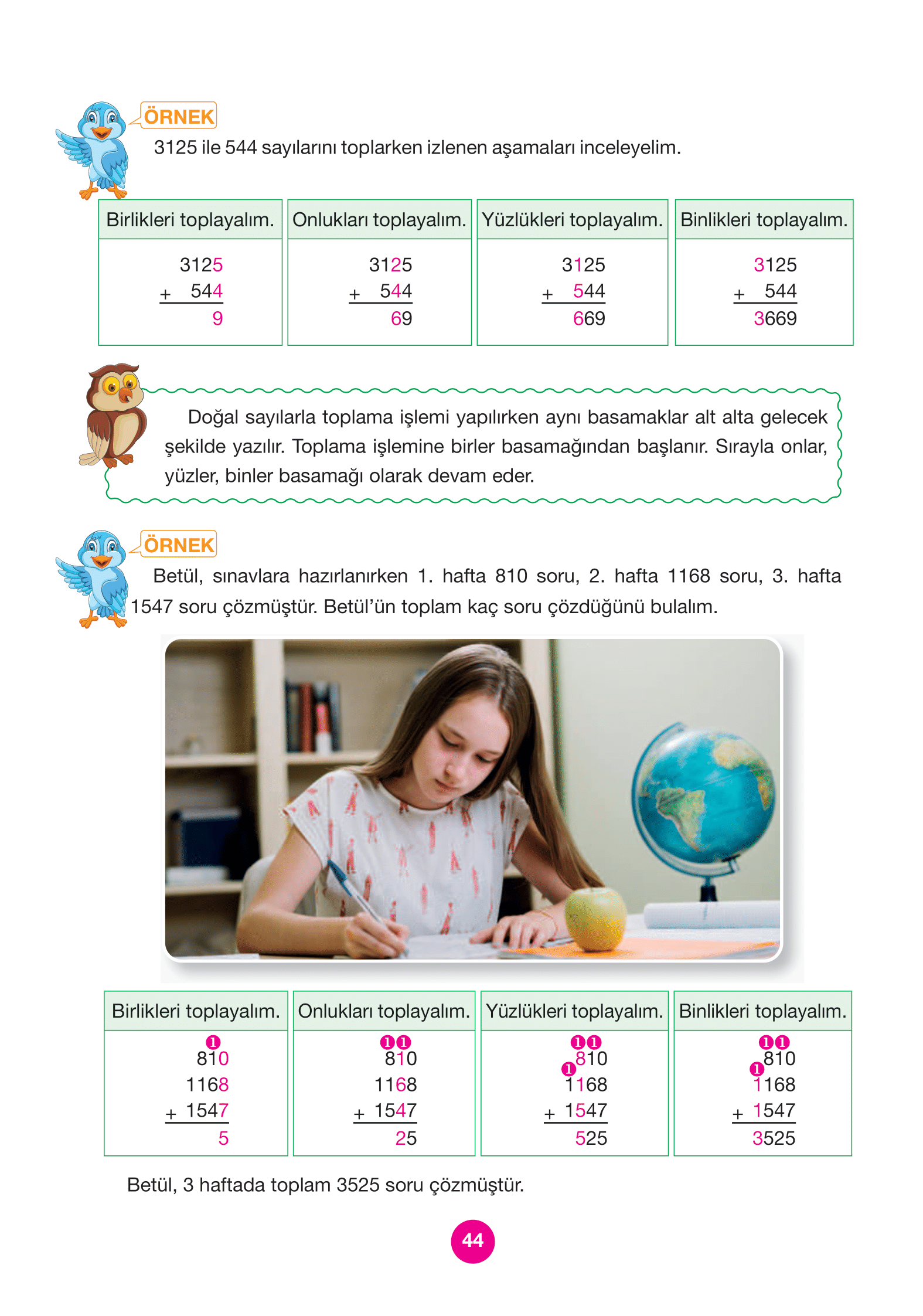 4. Sınıf Pasifik Yayınları Matematik Ders Kitabı Sayfa 44 Cevapları