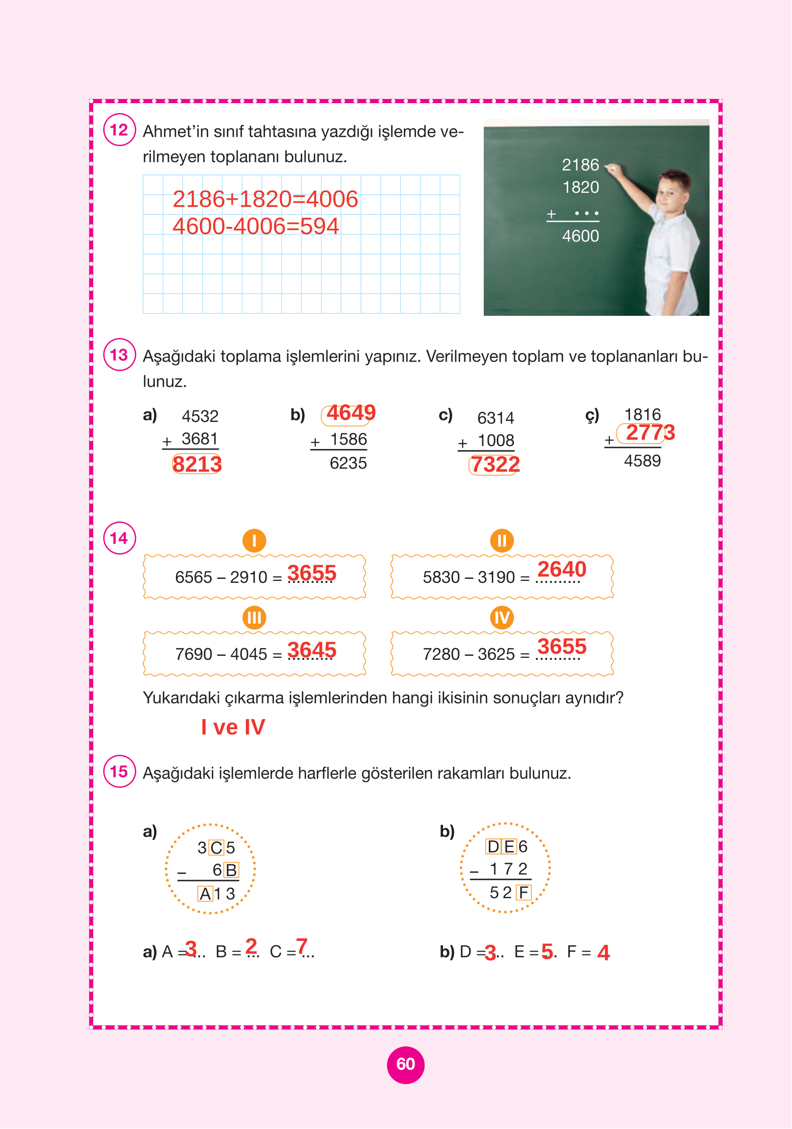 4. Sınıf Pasifik Yayınları Matematik Ders Kitabı Sayfa 60 Cevapları