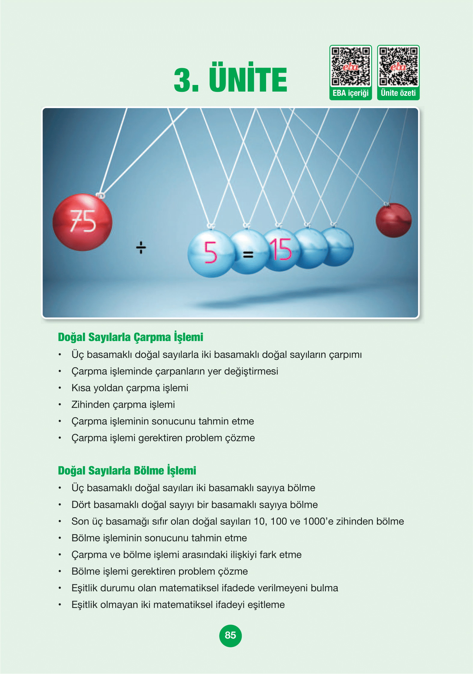 4. Sınıf Pasifik Yayınları Matematik Ders Kitabı Sayfa 85 Cevapları