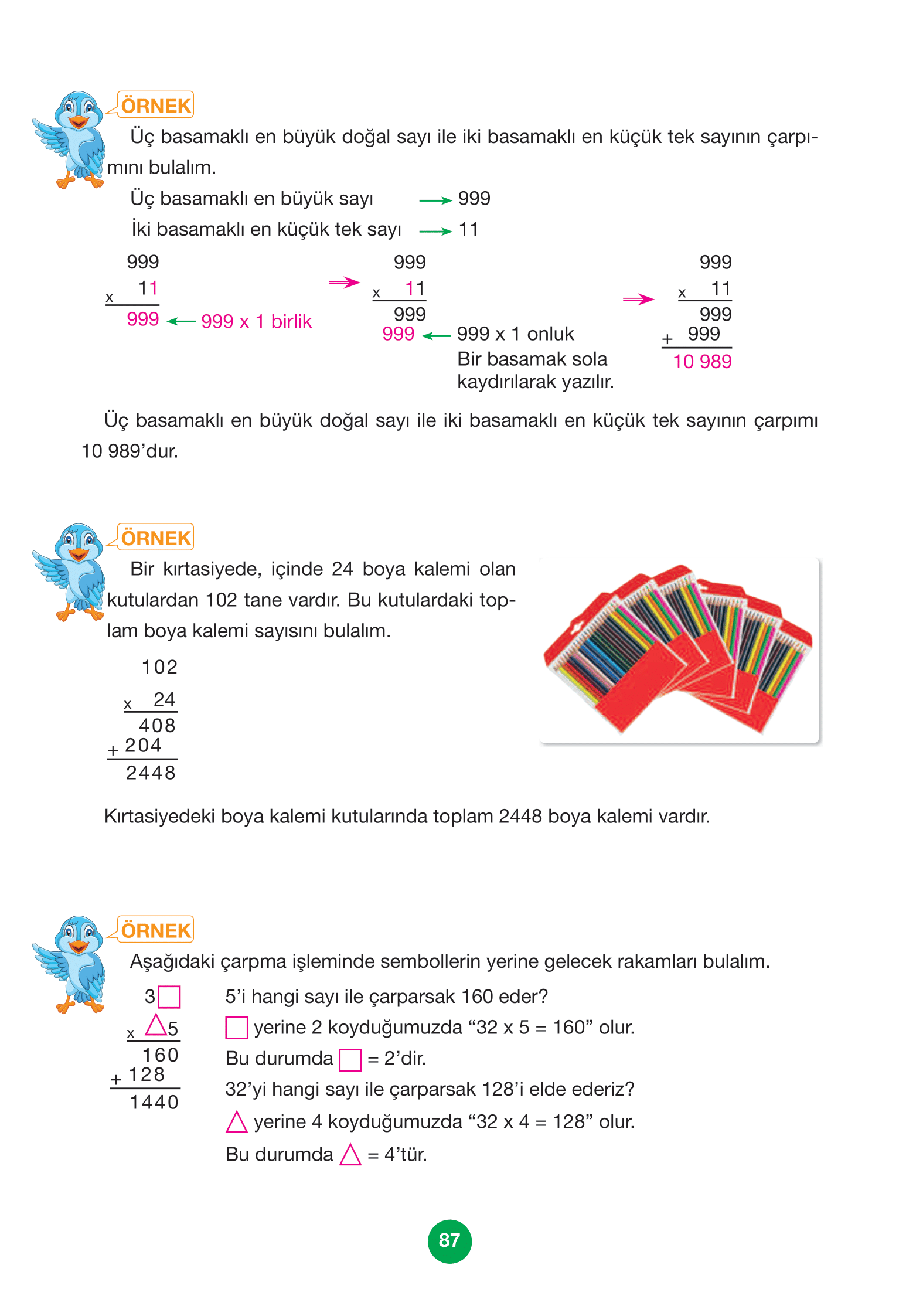4. Sınıf Pasifik Yayınları Matematik Ders Kitabı Sayfa 87 Cevapları